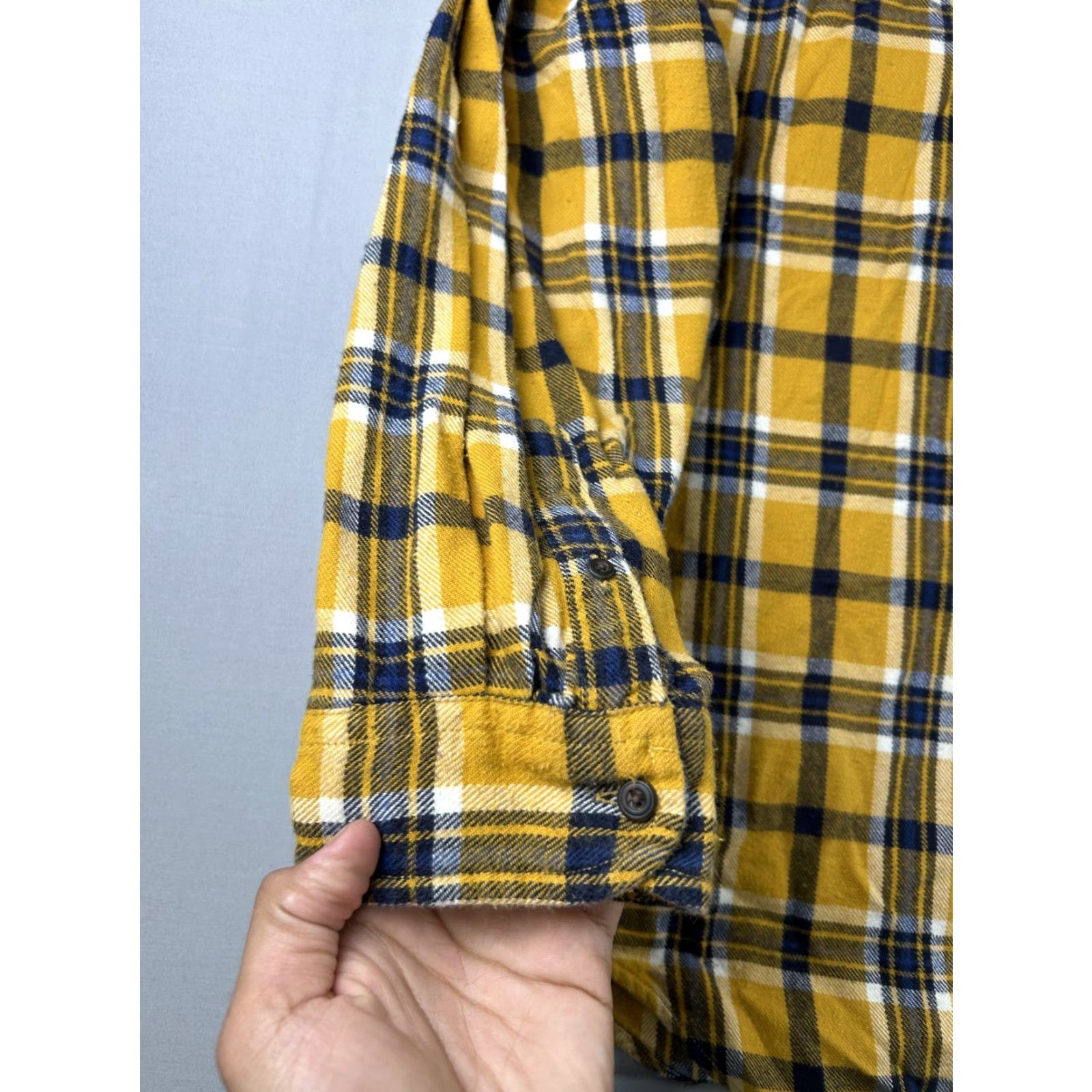J.Crew VINTAGE J.CREW Flannel Shirt Mens L Yellow Plaid Long Sleeve Pocket Button-Up Size US L / EU 52-54 / 3 - 5 Thumbnail