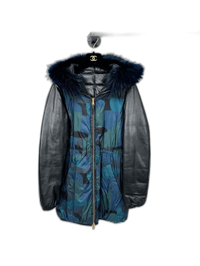 Louis Vuitton Reversible Down Jacket with Fur Hood