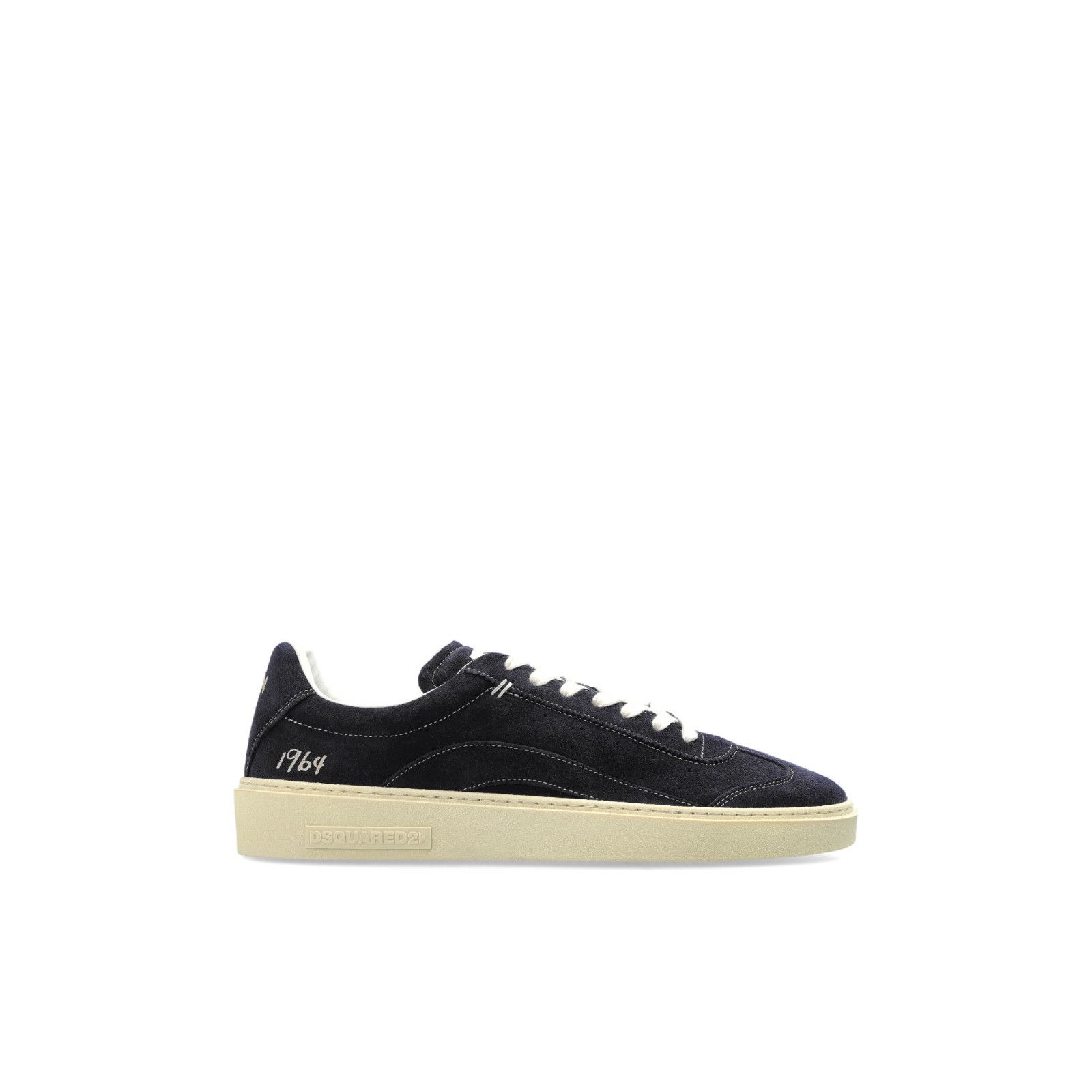 DSQUARED2 Rider Navy Blue Leather Sneakers New And Authentic