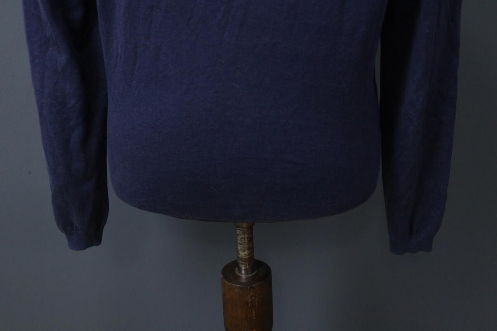 Suitsupply SUITSUPPLY Navy Cotton V-Neck Button Front Cardigan Size L Size L / US 10 / IT 46 - 9 Thumbnail