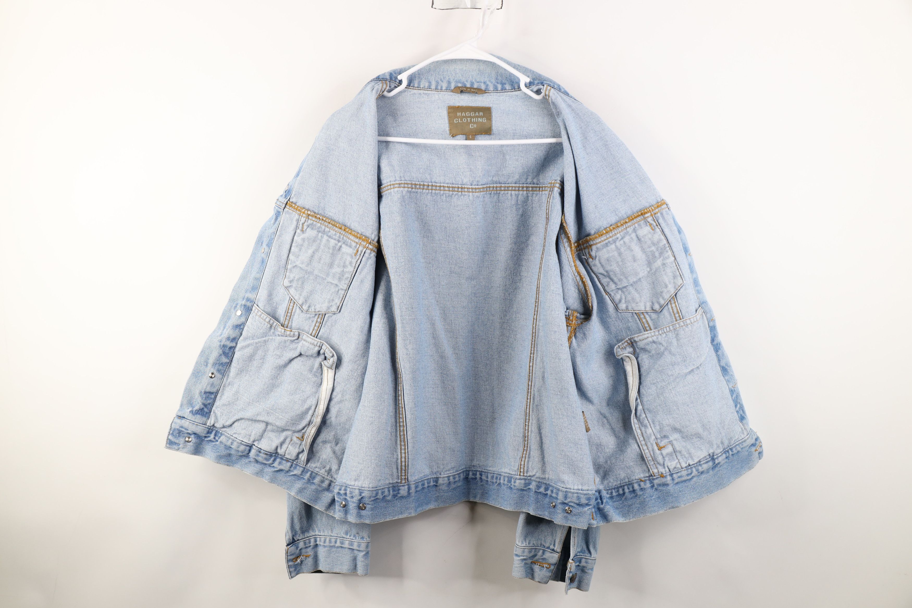 Vintage Vintage 90s Streetwear Denim Jean Trucker Jacket Blue Cotton Size US L / EU 52-54 / 3 - 11 Thumbnail