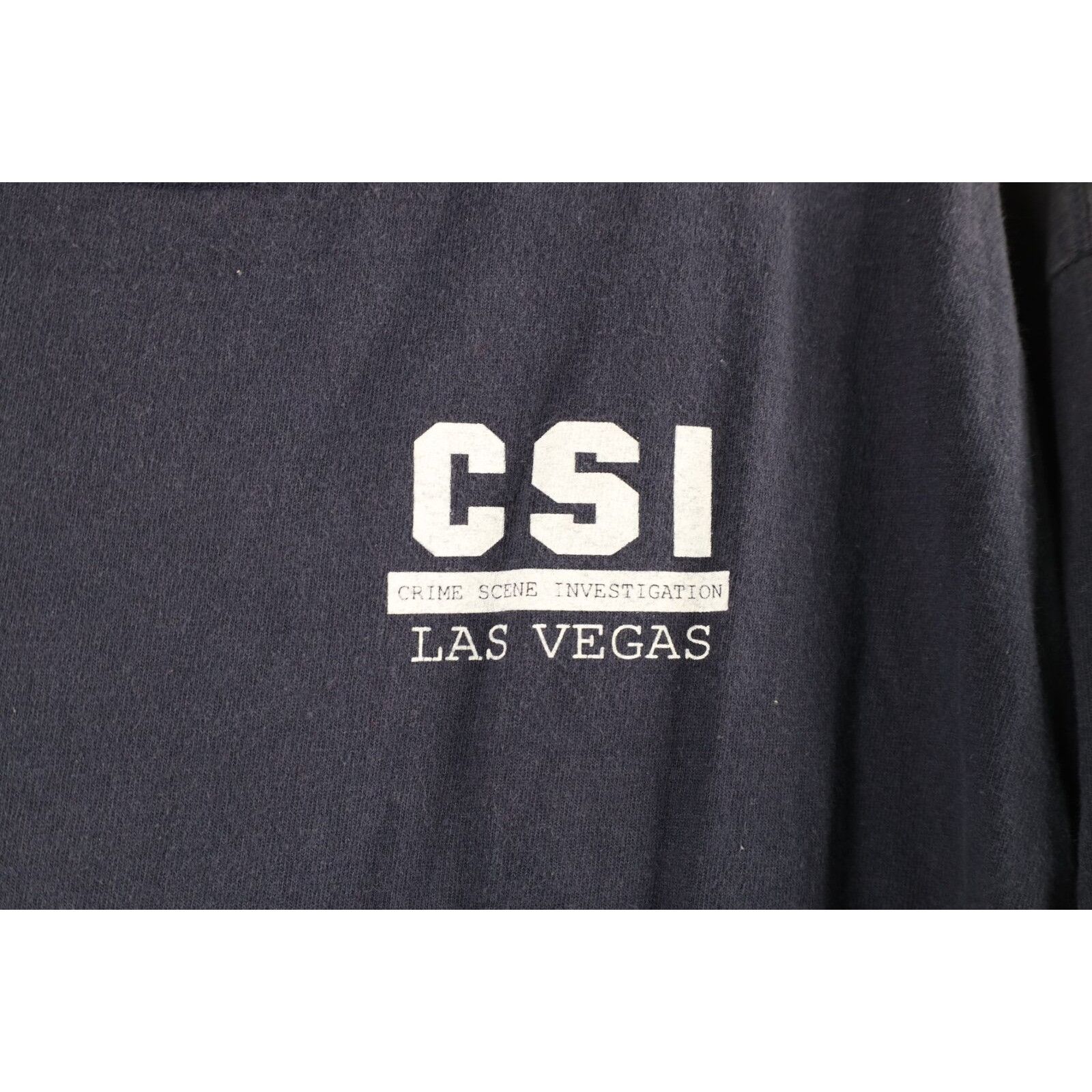 Vintage Vintage Streetwear Faded Spell Out CSI Las Vegas T-Shirt Size US XL / EU 56 / 4 - 4 Thumbnail