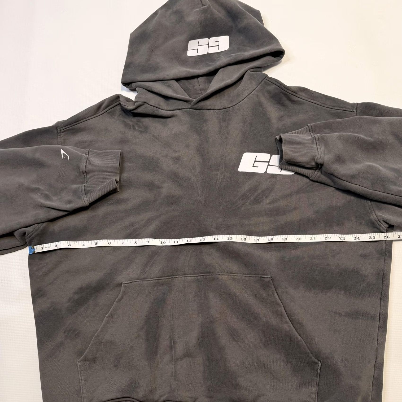 Gymshark Gymshark Hoodie Mens M Gray Tie Dye Pullover Sweatshirt Graphic Print Hooded Pockets Logo Size US M / EU 48-50 / 2 - 6 Thumbnail