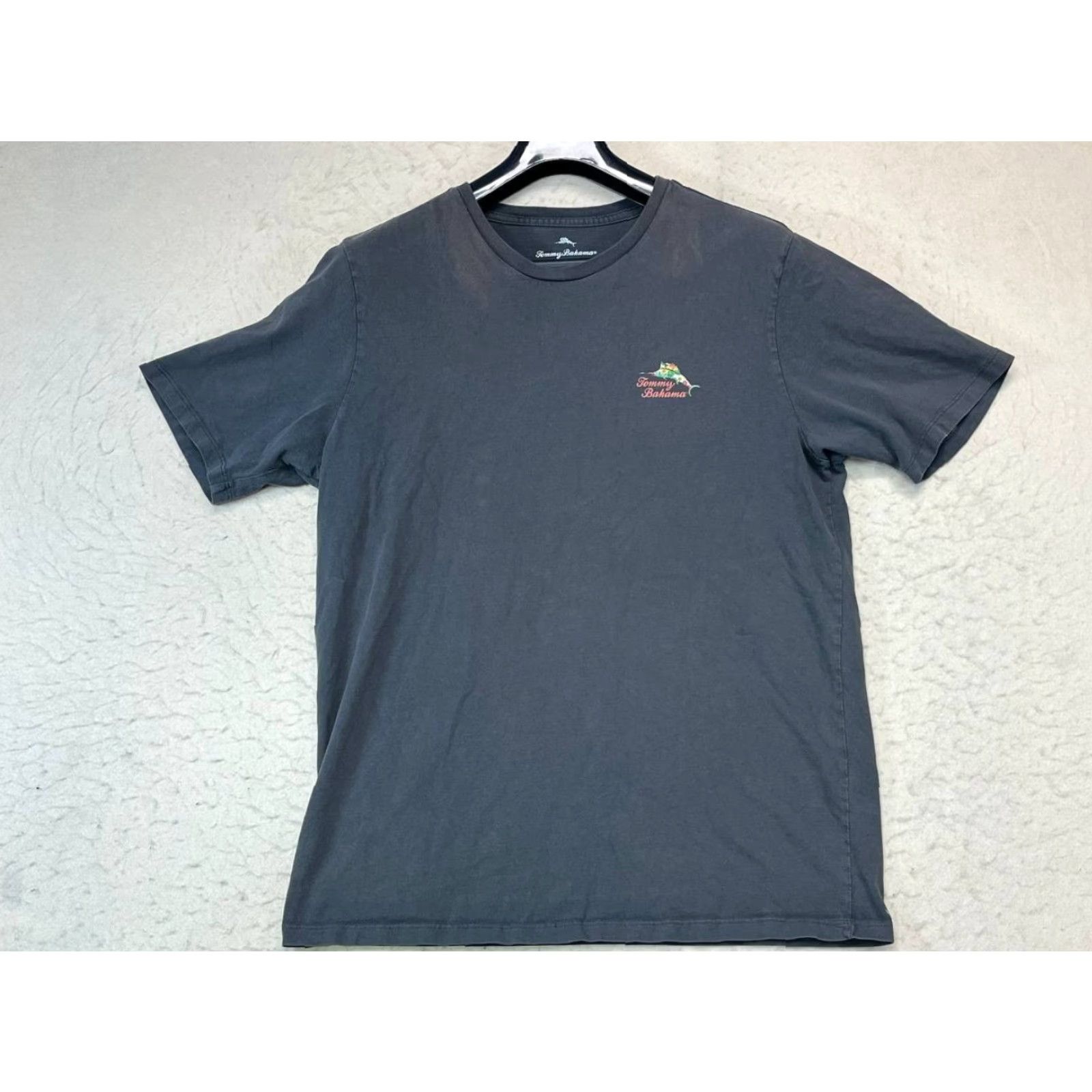 Tommy Bahama Tommy Bahama T-Shirt Men Large Gray Short Sleeve Crew Neck Graphic Print Logo All Seasons Regular Cotton Humble Ha Ho Ho? Size US L / EU 52-54 / 3 - 2 Thumbnail