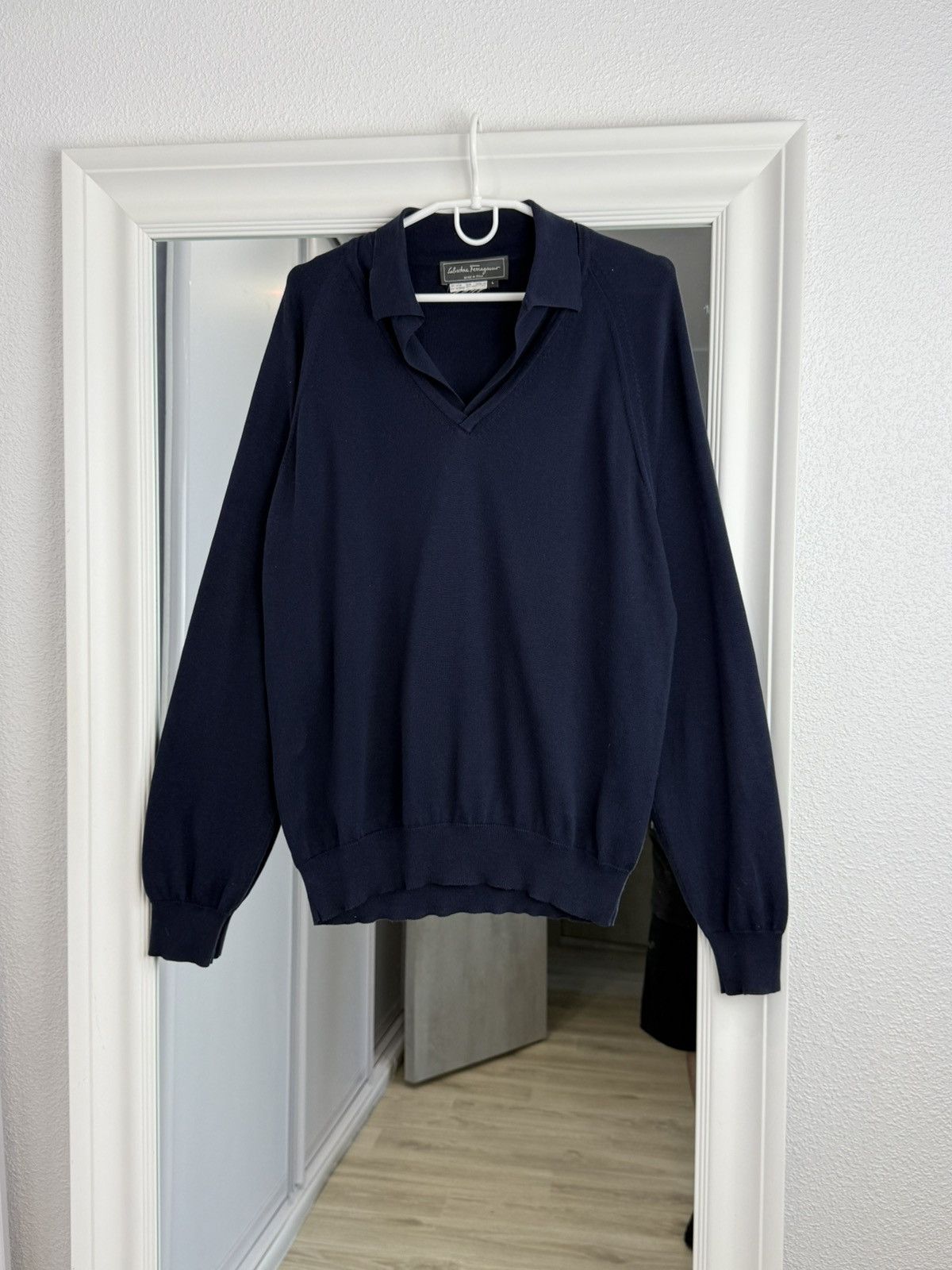 Salvatore Ferragamo Selvatore Feraggamo Sweater Pullover Longsleeve Polo Size: L Size US L / EU 52-54 / 3 - 1 Thumbnail