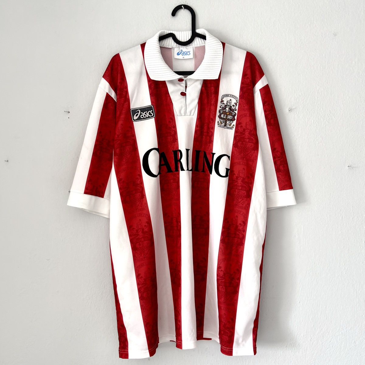 Asics × Vintage 1994 1995 Stoke City Retro Vintage ASICS Soccer Jersey Shirt Size US XL / EU 56 / 4 - 3 Thumbnail