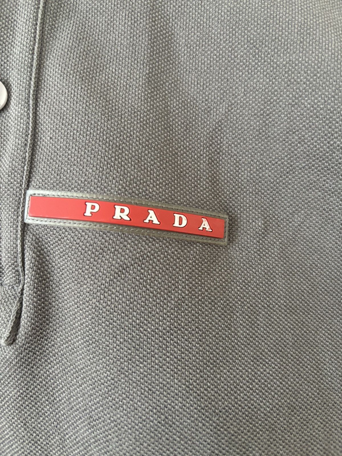 Prada Prada Classic Red Tab Logo Gray Polo Shirt Size US S / EU 44-46 / 1 - 5 Thumbnail