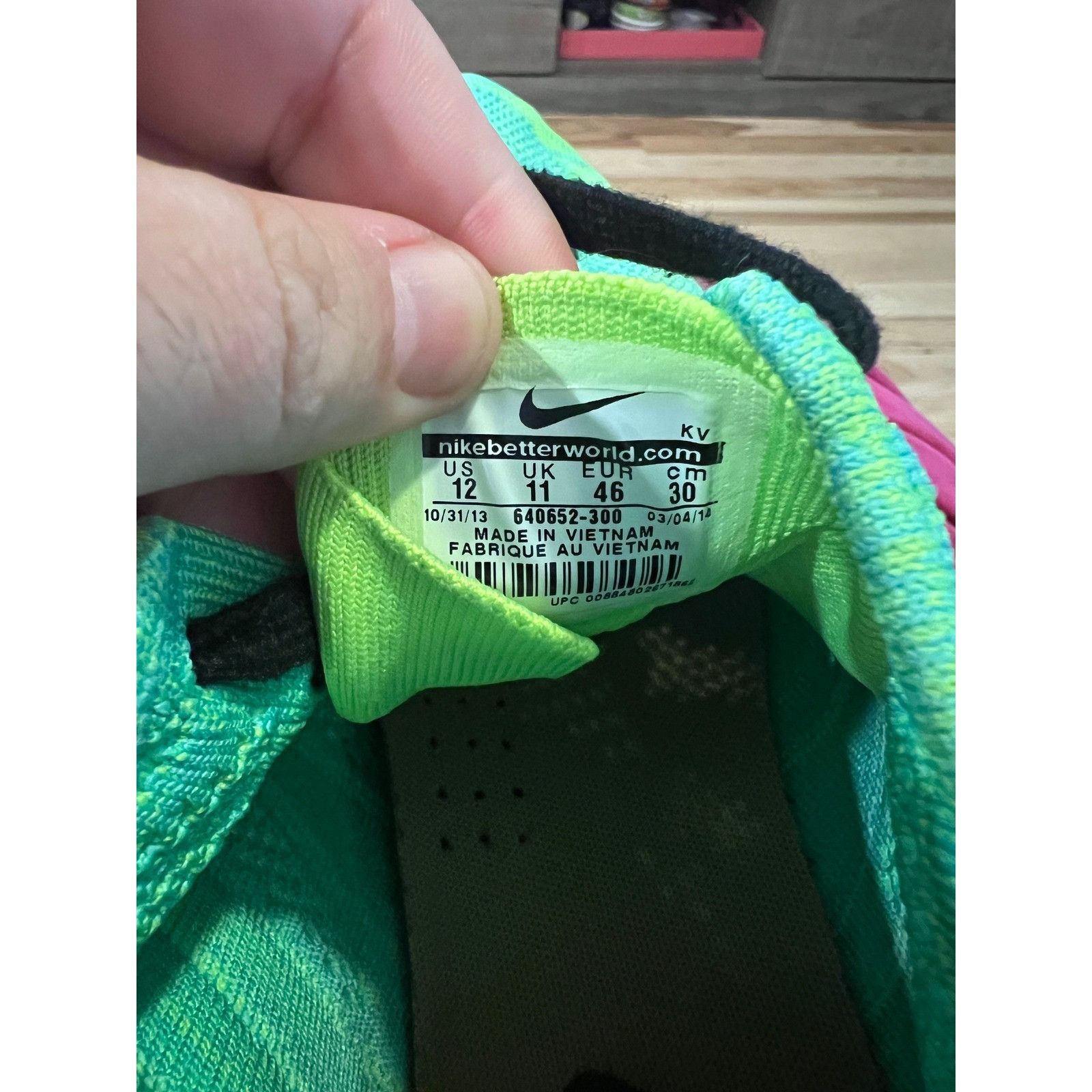 Nike Nike Free Flyknit Chukka Sneakers Mens US 12 Turquoise Runni Size US 12 / EU 45 - 8 Thumbnail