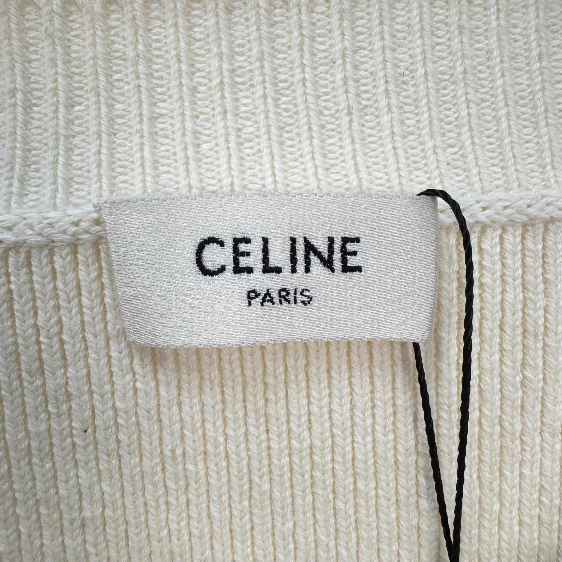Celine Celine embroidered logo stripe knit sweater S mint Size S / US 4 / IT 40 - 5 Thumbnail