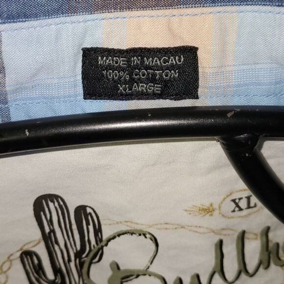 Designer Bullhead Wild West Pearl Snap Short Sleeve Cowboy Button Dow Size US XL / EU 56 / 4 - 4 Thumbnail