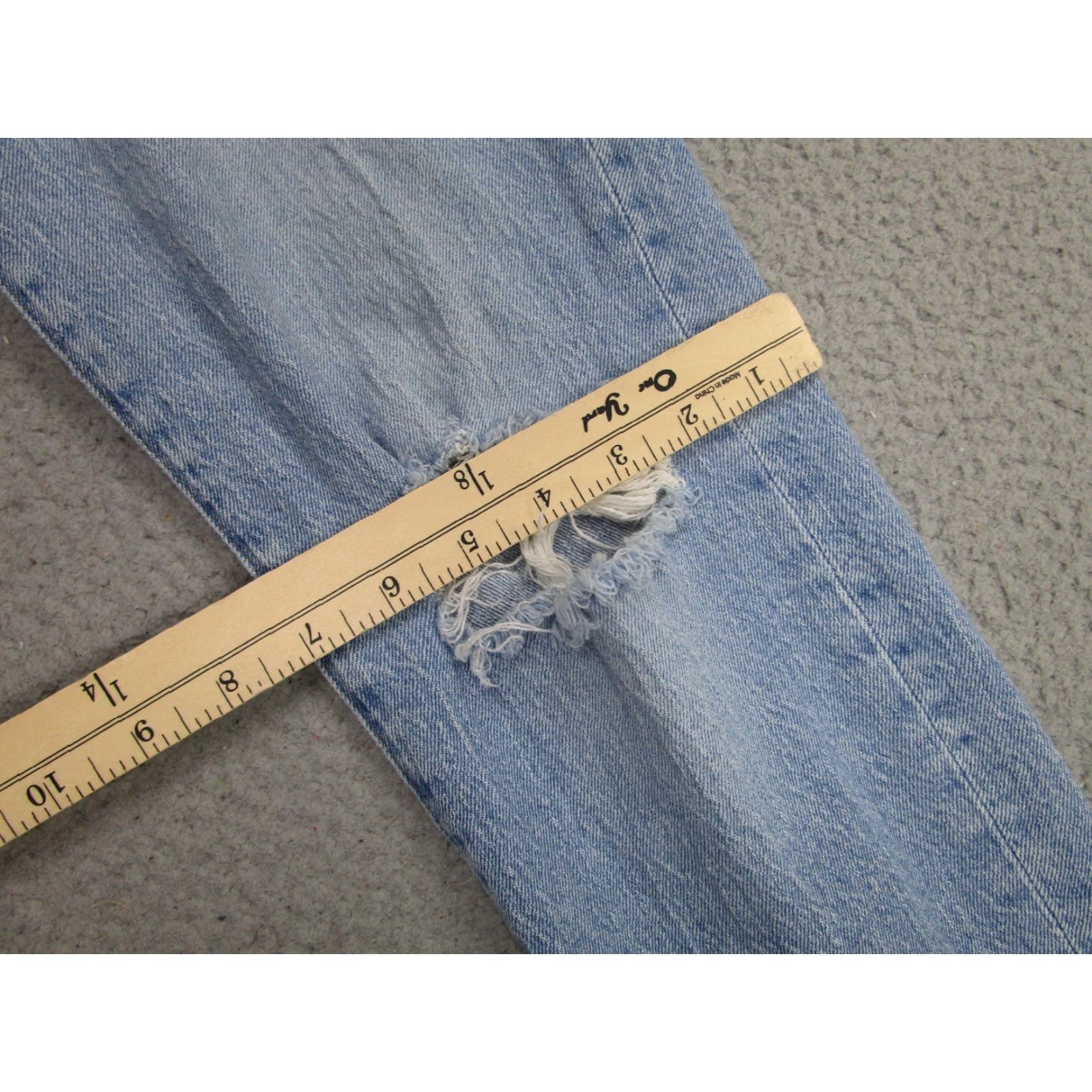 Madewell VINTAGE Madewell The Perfect Vintage Jean Mommy Jeans Womens 27 Blue Distressed Raw Hem Jeans Women 27 Size 27" / US 4 / IT 40 - 7 Thumbnail