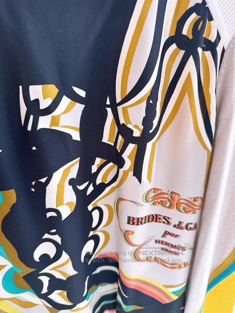 Hermes Hermes Colorful Silk and Colorful Knit Top Size XXS / US 00 / IT 34 - 3 Thumbnail