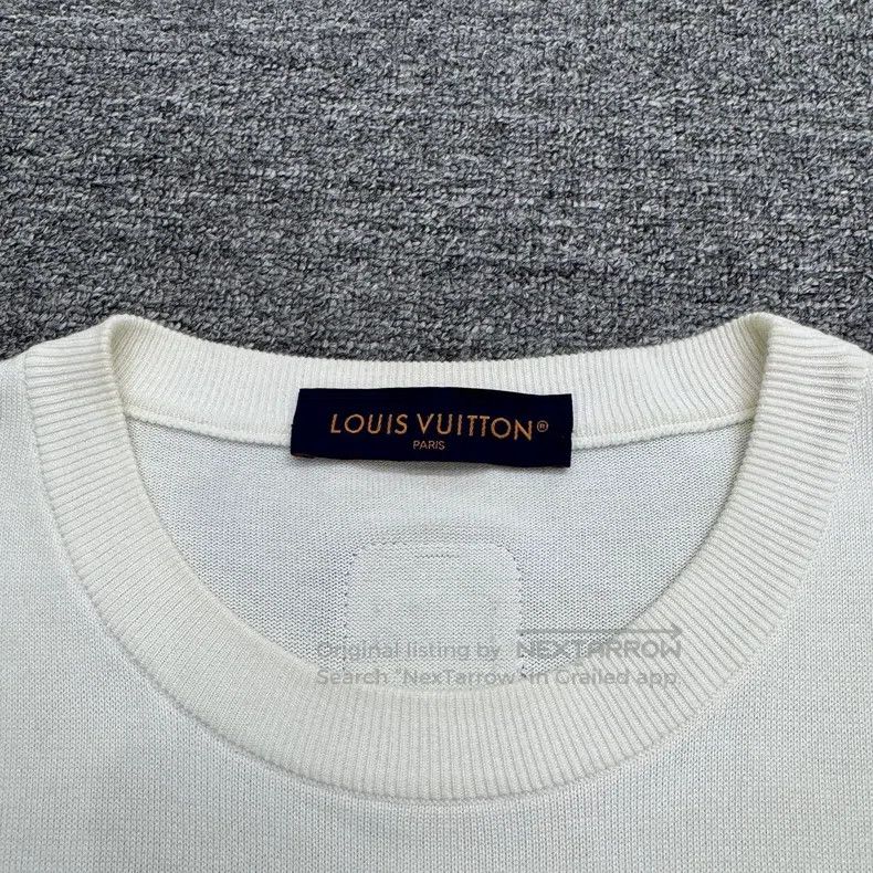Louis Vuitton Louis Vuitton Leather Letter Knit Short Sleeve Size US L / EU 52-54 / 3 - 3 Thumbnail