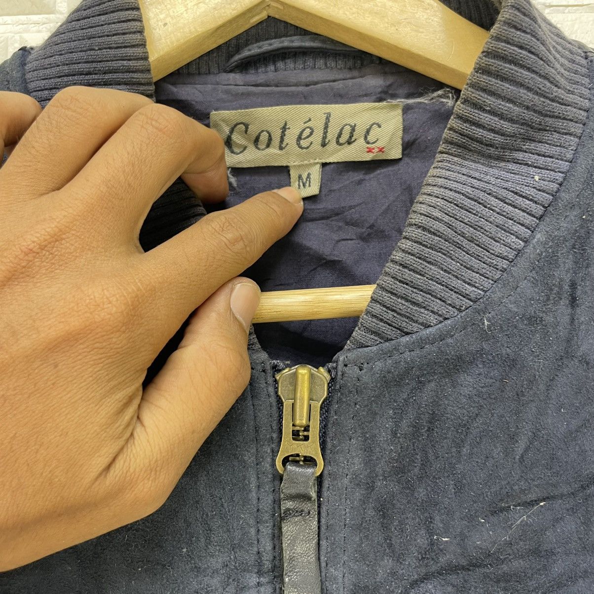 Genuine Leather 💥Vintage Japanese Brand Cotelac Bomber Leather Jacket Size US M / EU 48-50 / 2 - 3 Thumbnail