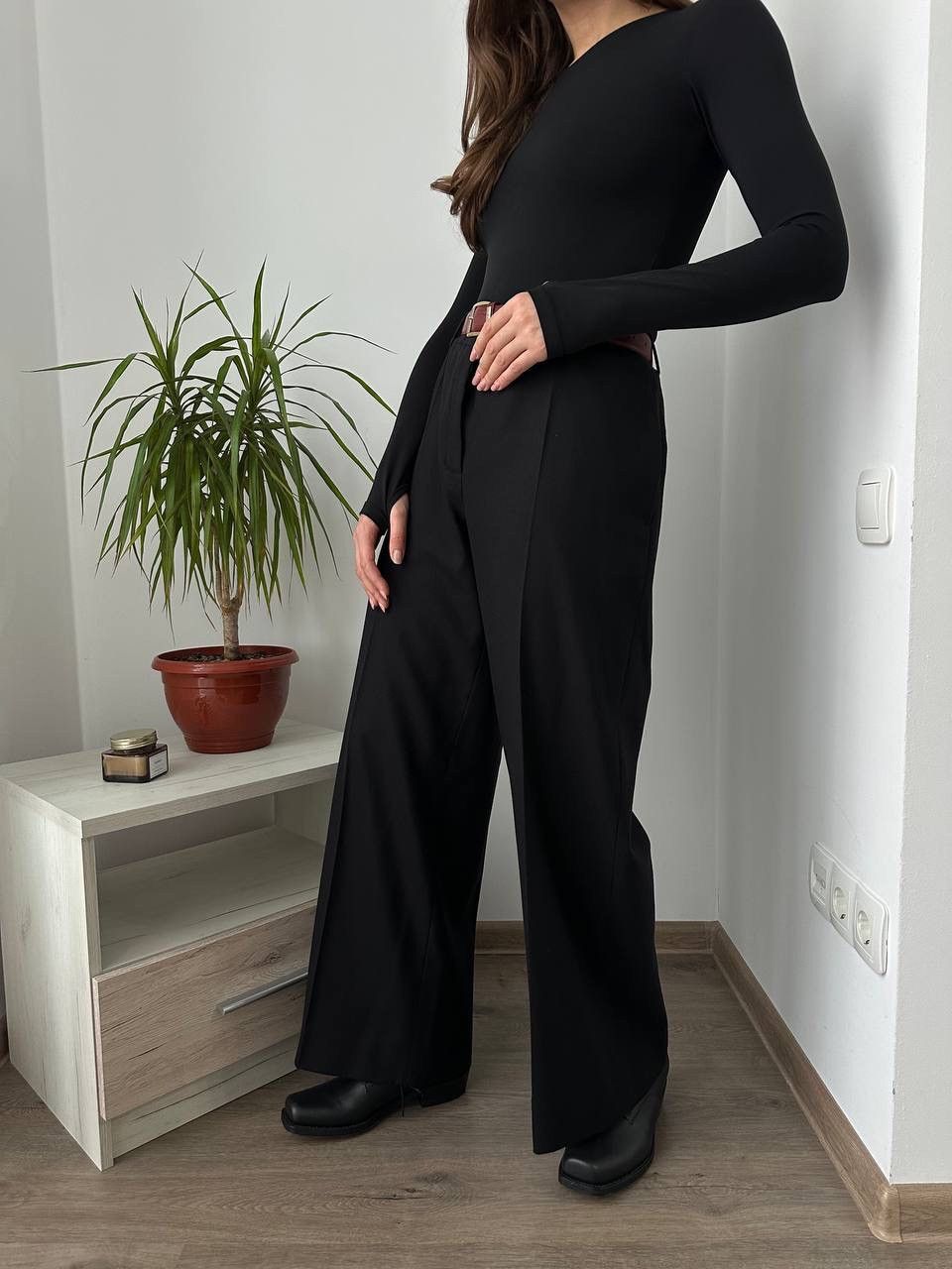 Hermes × Vintage Vintage Hermes Paris Wool Black Stretch Women’s Pants Size 28" / US 6 / IT 42 - 4 Thumbnail
