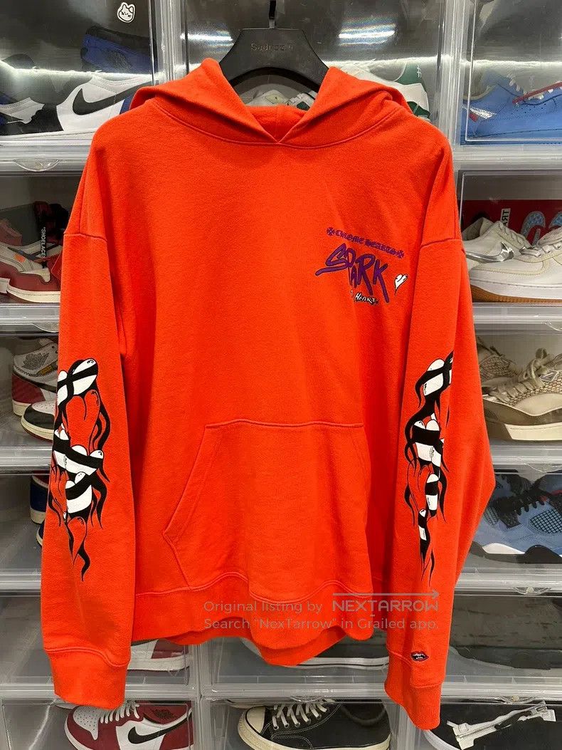 Chrome Hearts CHROME HEARTS Size XL Orange graffiti hoodie Size US XL / EU 56 / 4 - 1 Thumbnail