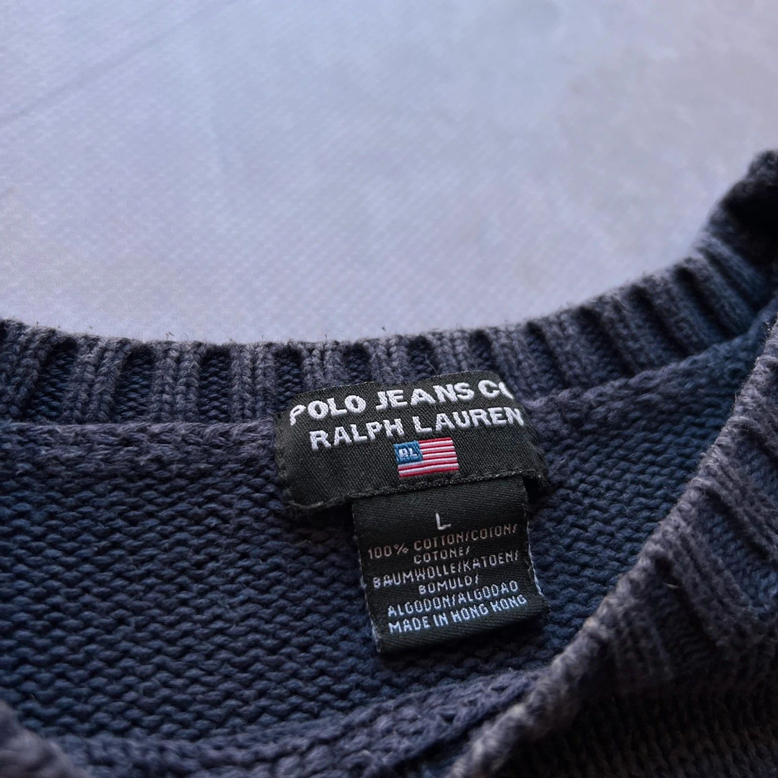 Polo Ralph Lauren vintage Ralph Lauren sweater USA Flag sweatshirt Y2K diesel Size US L / EU 52-54 / 3 - 5 Thumbnail