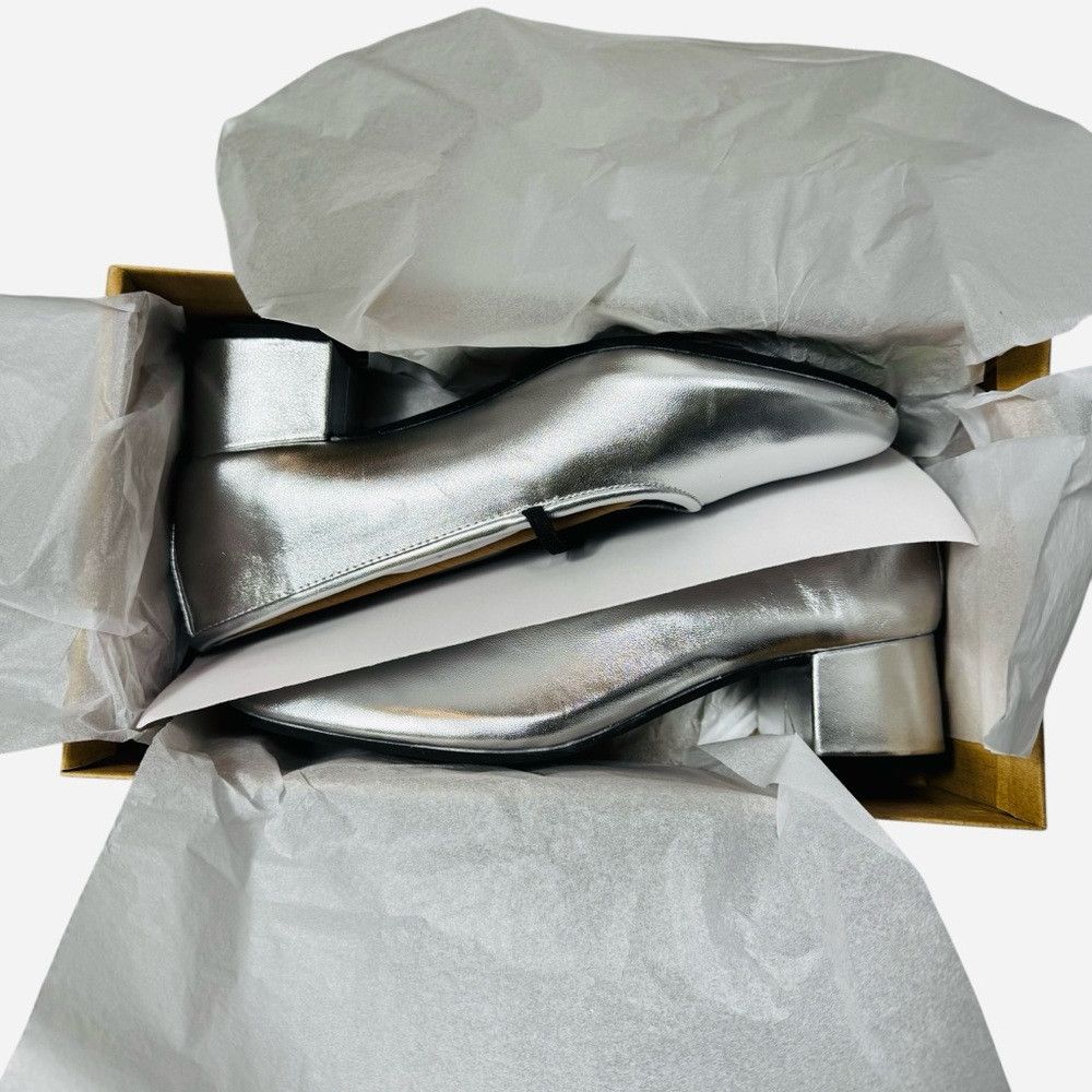 Seychelles NWT New SEYCHELLES Leather Dusk To Dawn Silver Metallic Low Size US 9 / IT 39 - 5 Thumbnail