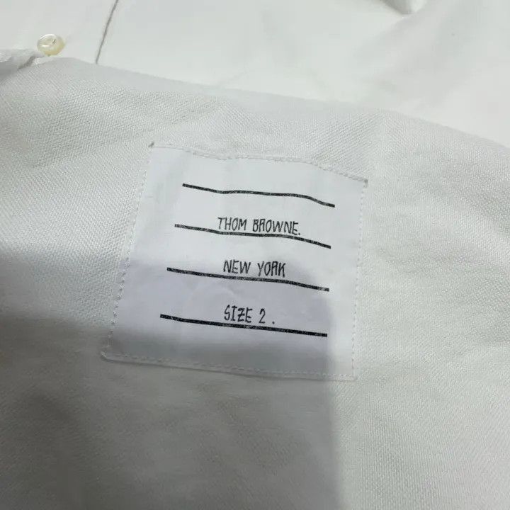 Thom Browne Thom Browne Long Sleeve Shirt with Striped Cuffs -2507 Size US S / EU 44-46 / 1 - 3 Thumbnail