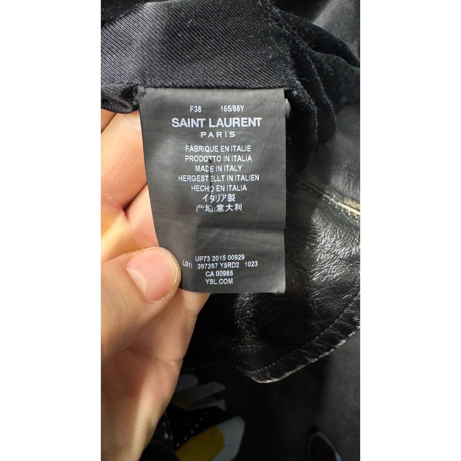 Saint Laurent Paris Saint Laurent Distressed Black Leather Jacket - Size 38/M Size S / US 4 / IT 40 - 6 Thumbnail