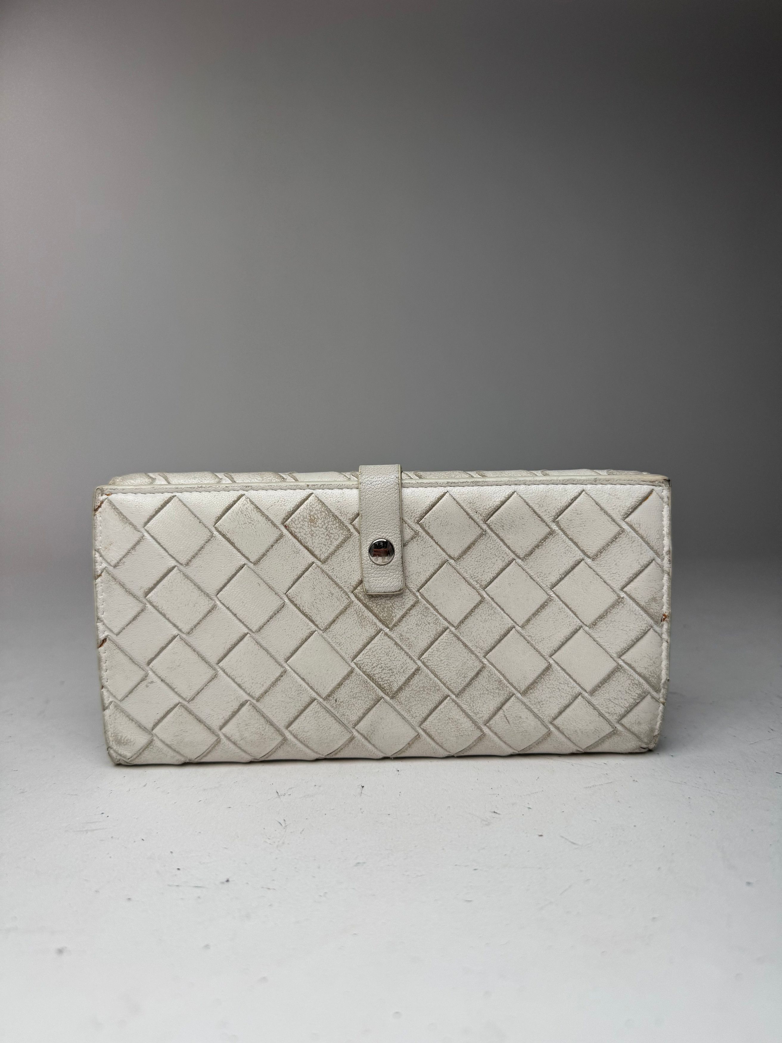 Bottega Veneta Vintage Leather wallet white Size ONE SIZE - 1 Thumbnail