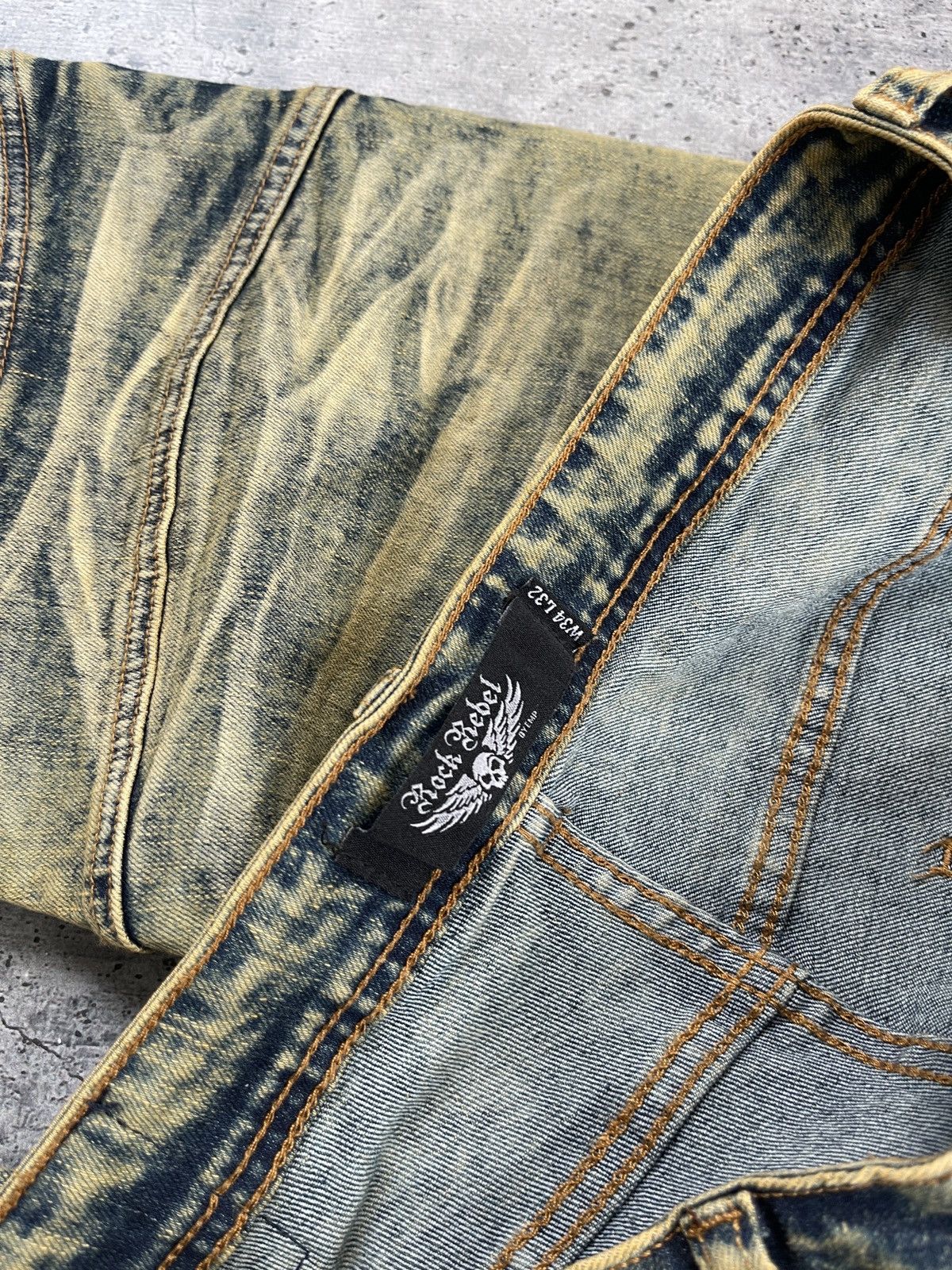 Japanese Brand Jeans Dirty Pants faded crash denim thrashed y2k distressed Size US 34 / EU 50 - 9 Thumbnail