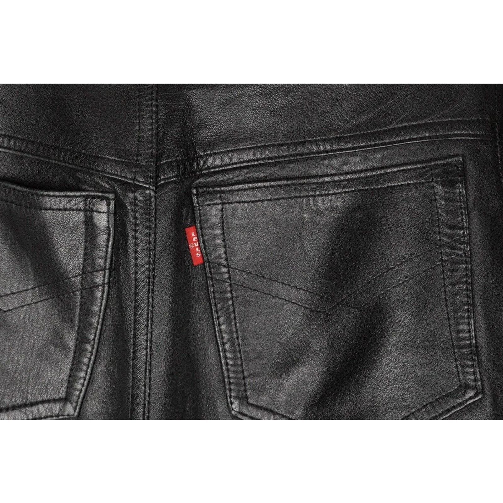 Levi's Levis black leather women’s vintage pants Size 28" / US 6 / IT 42 - 9 Thumbnail
