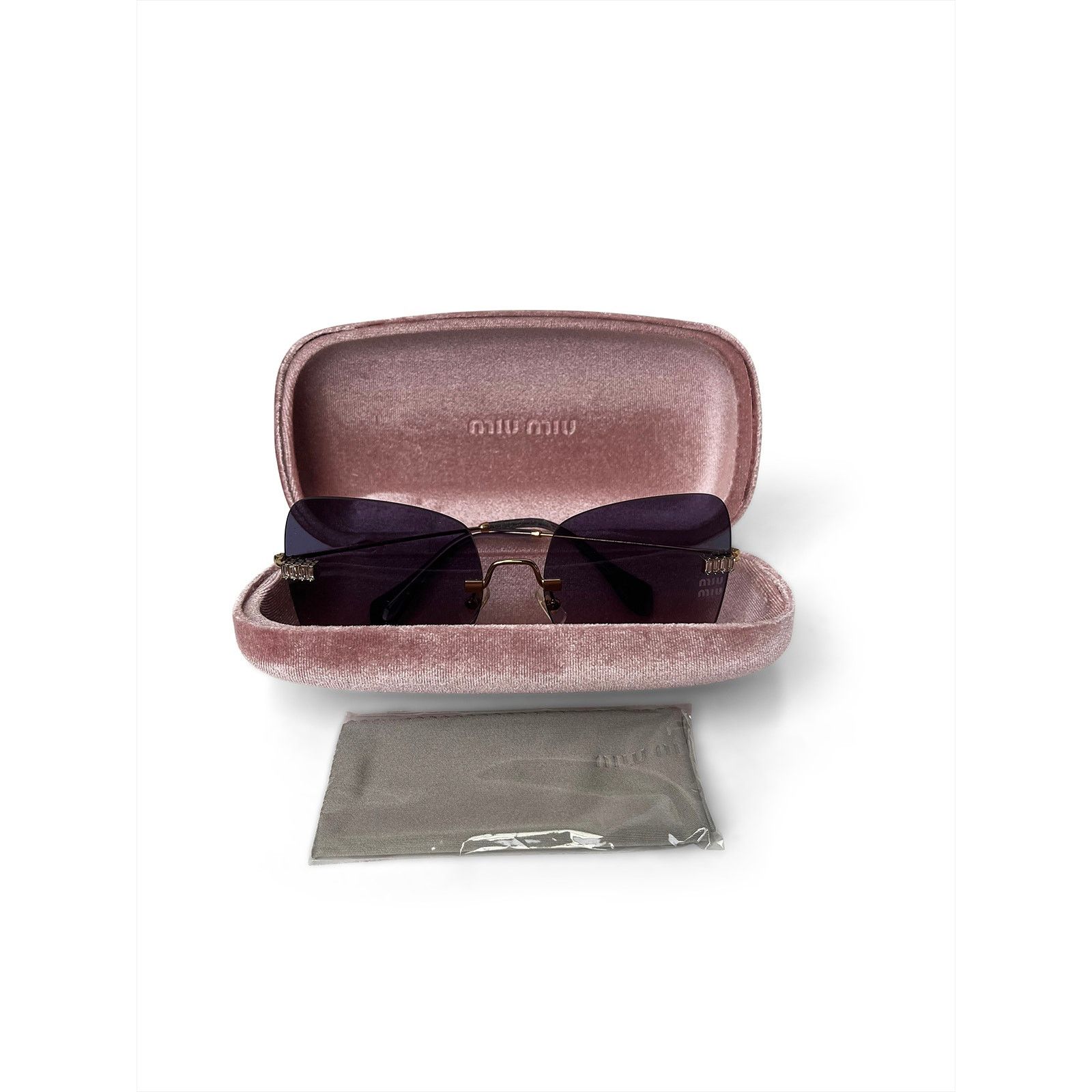 Miu Miu Sunglasses - purple with butterfly shape and crystal Size ONE SIZE - 3 Thumbnail