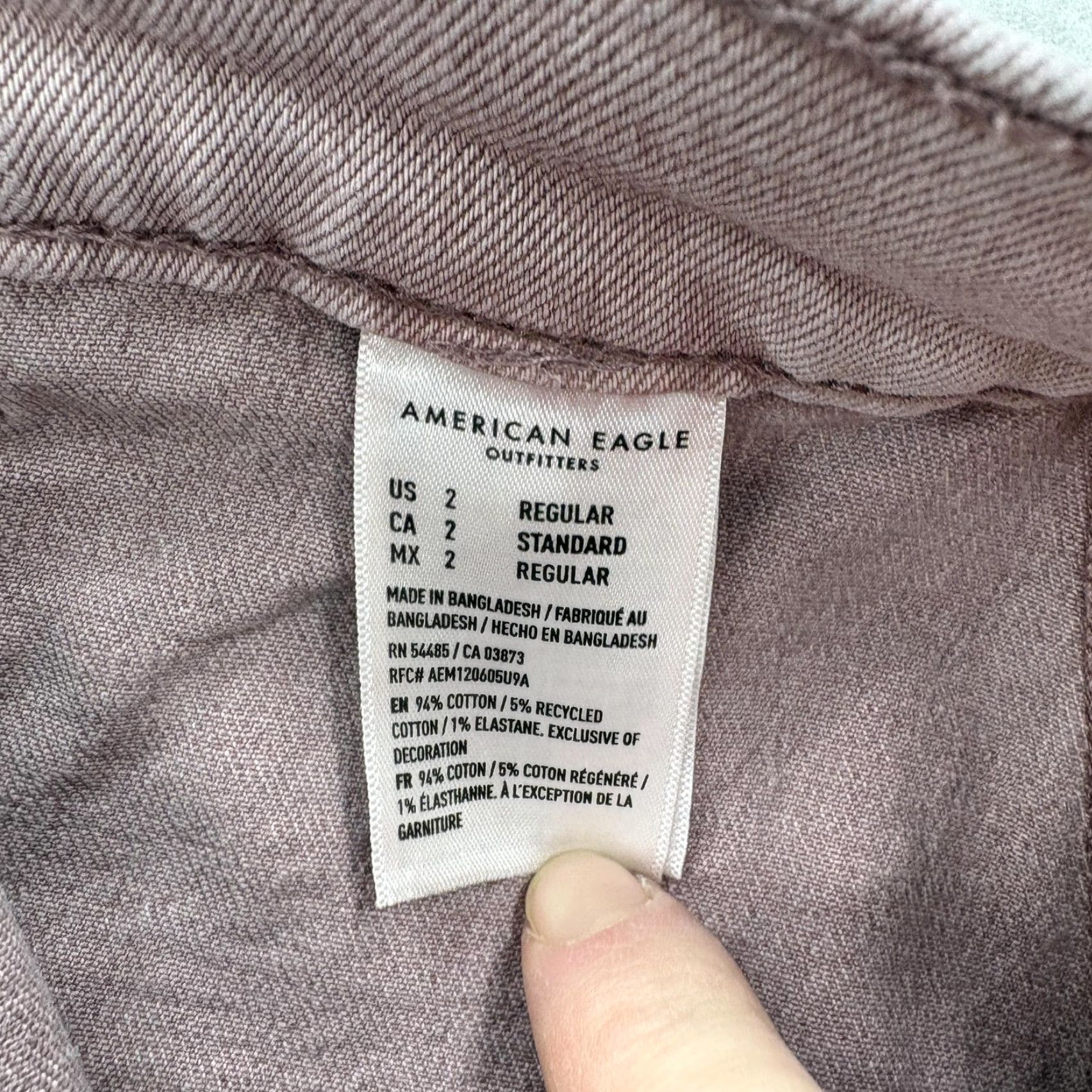 American Eagle Outfitters VINTAGE American Eagle Jeans Womens 2 Pink High Rise Wide-Leg Stretch Denim Y2K Size 26" / US 2 / IT 38 - 6 Thumbnail