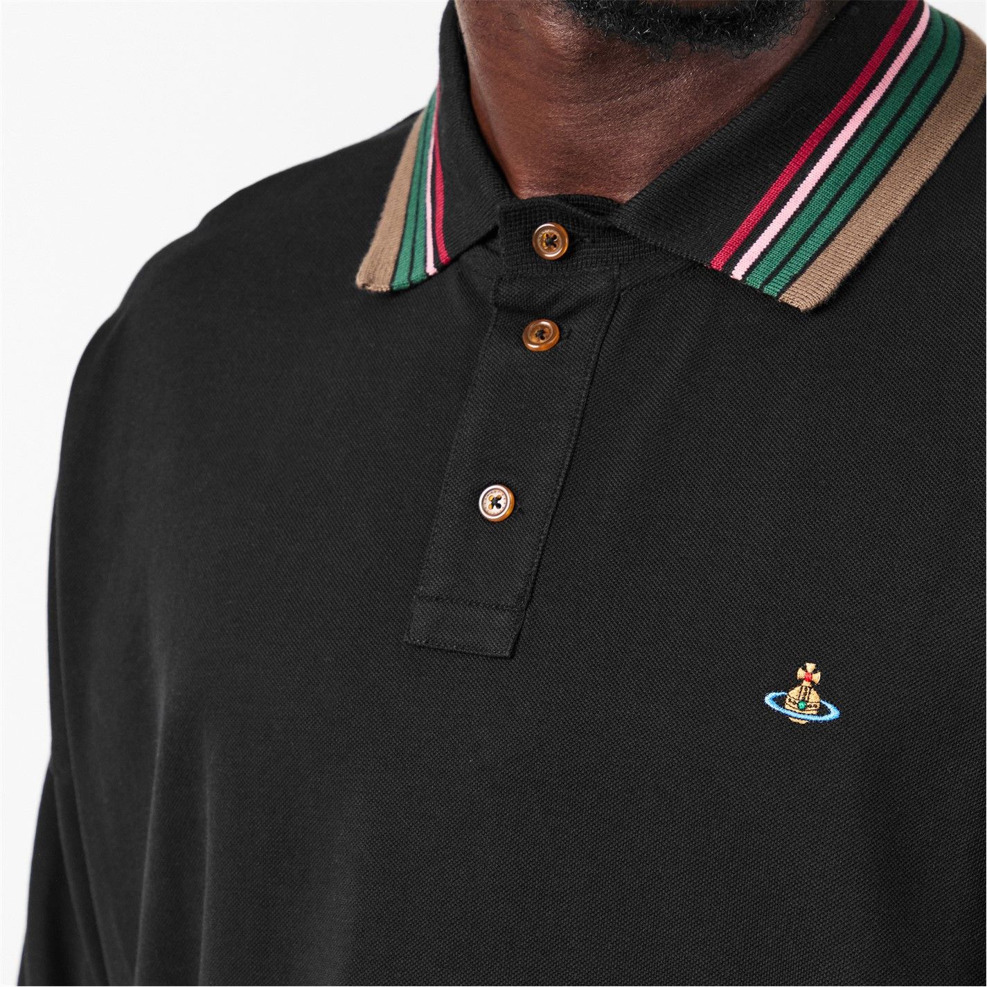 Vivienne Westwood o1g2r1mq0526 Long Sleeve Polo Shirt in Black Size US M / EU 48-50 / 2 - 5 Thumbnail