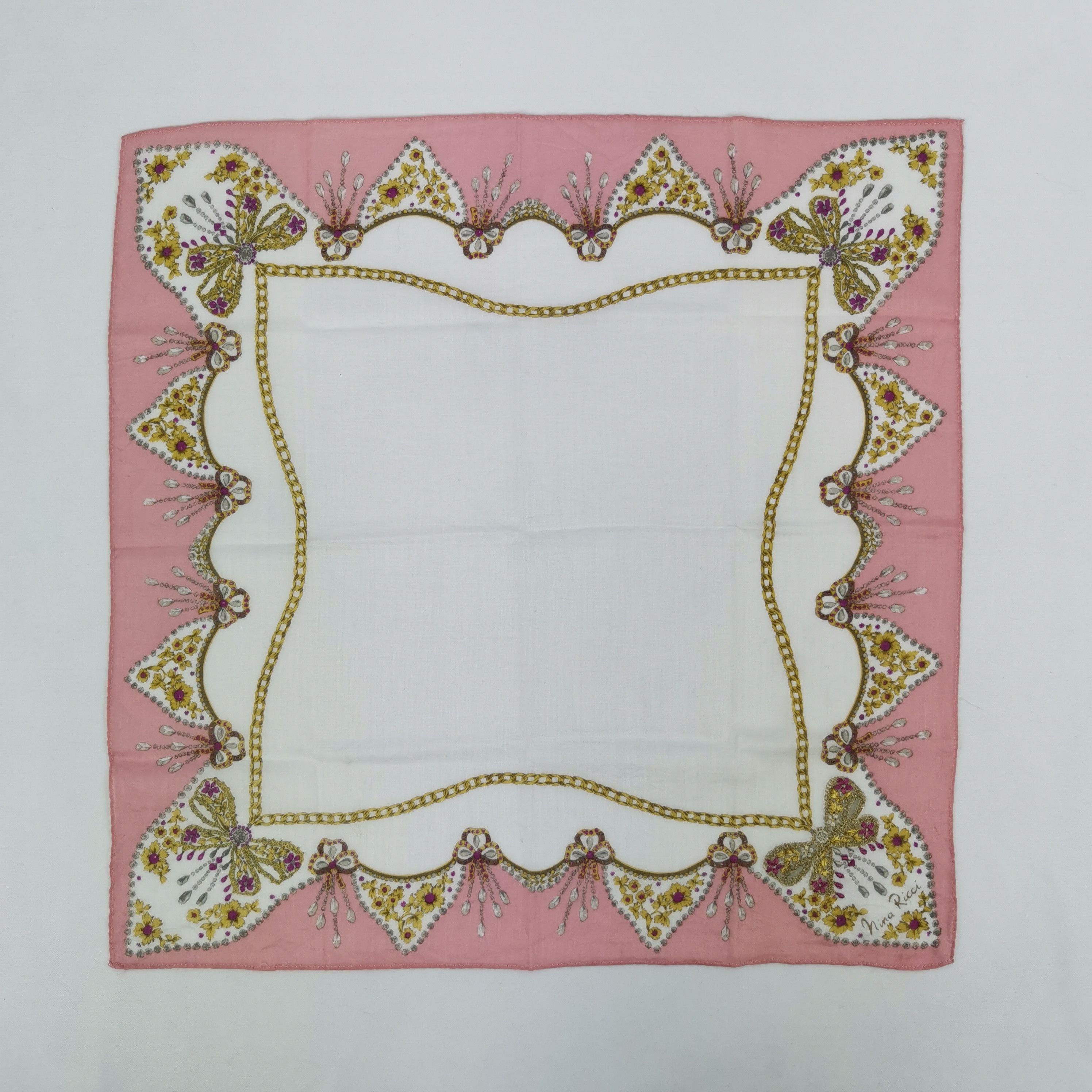Japanese Brand Vintage Nina Ricci Handkerchief Neckerchief Bandana Size ONE SIZE - 2 Thumbnail