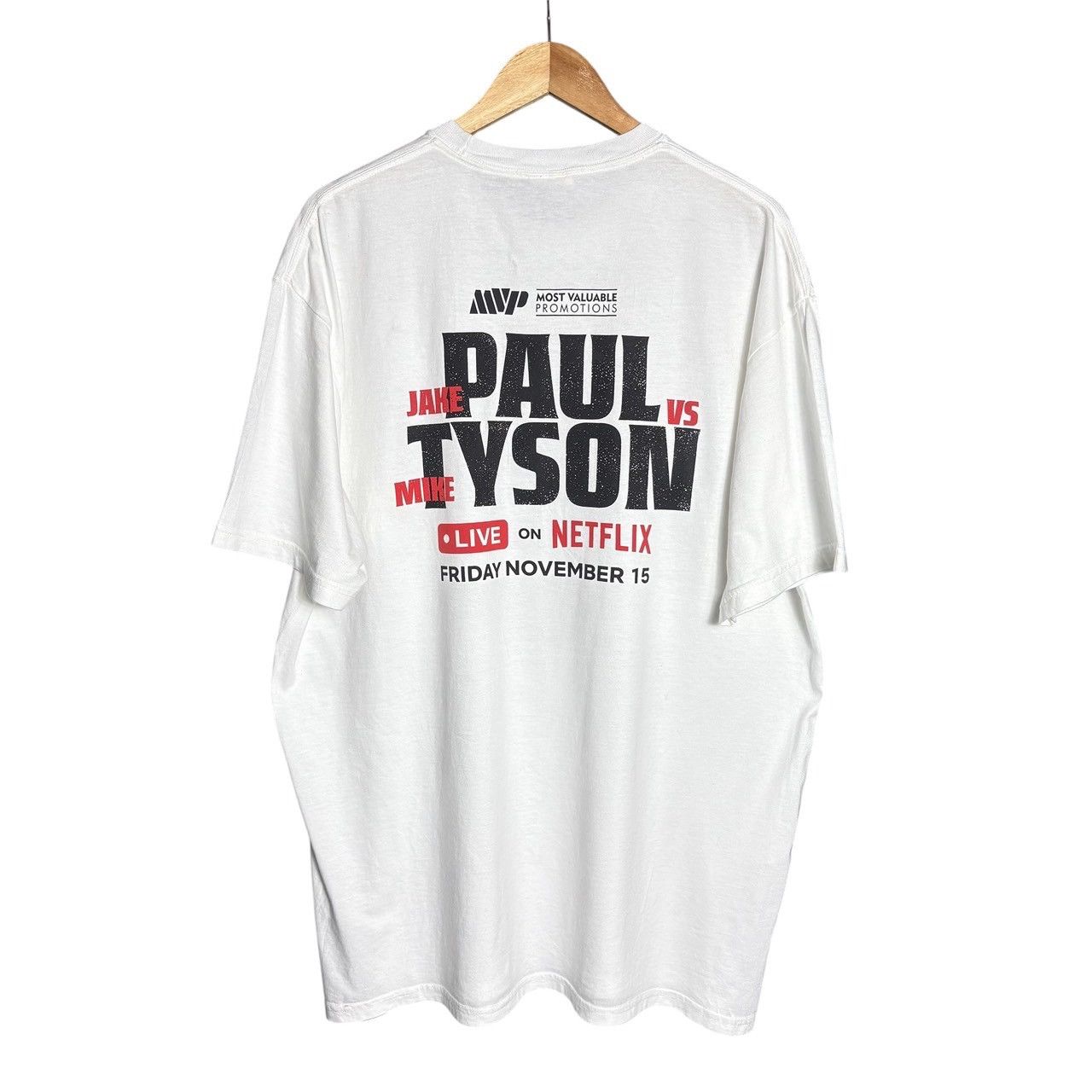 Vintage Mike Tyson Vs Jake Paul Boxing Netflix Promo Graphic T-Shirt Size US XL / EU 56 / 4 - 2 Thumbnail