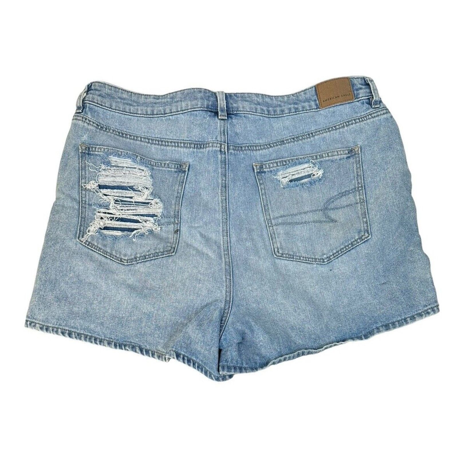 American Eagle Outfitters American Eagle Comfort Stretch Mom Jean Shorts Distressed16 Size 38" / US 16 / IT 52 - 4 Thumbnail