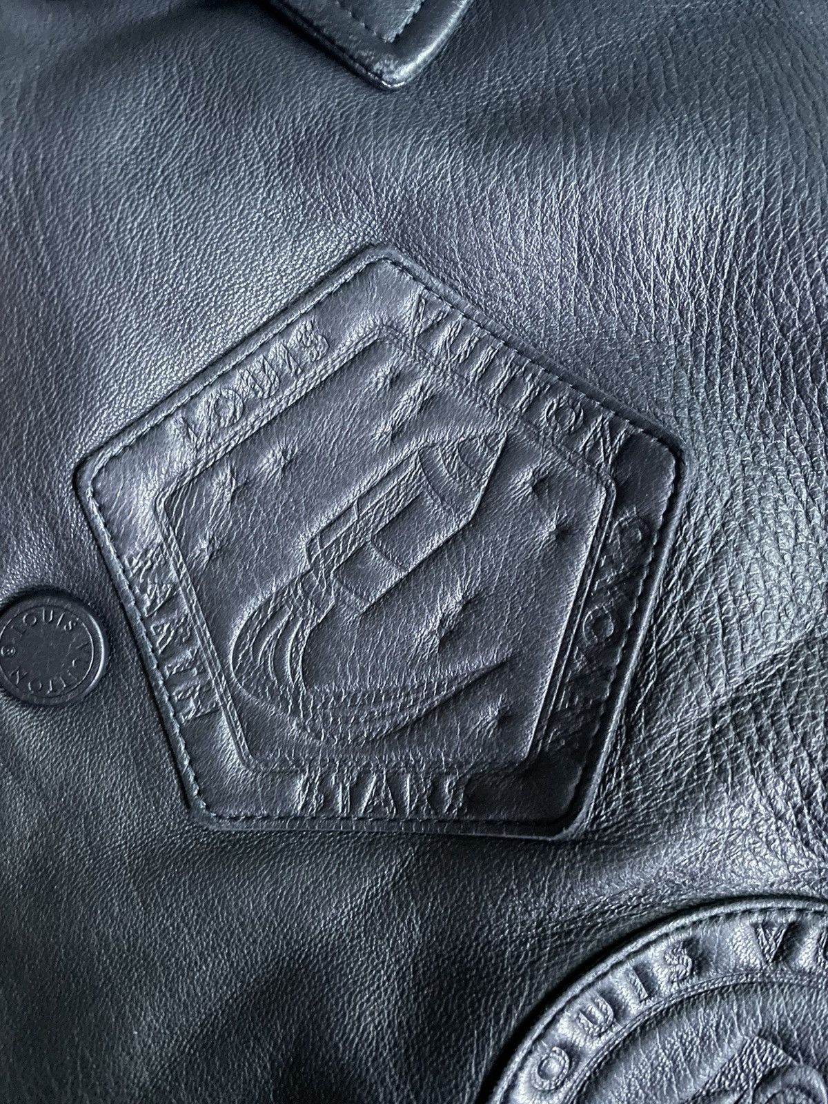 Louis Vuitton Louis Vuitton Satellite Black Leather Jacket Size US M / EU 48-50 / 2 - 7 Thumbnail