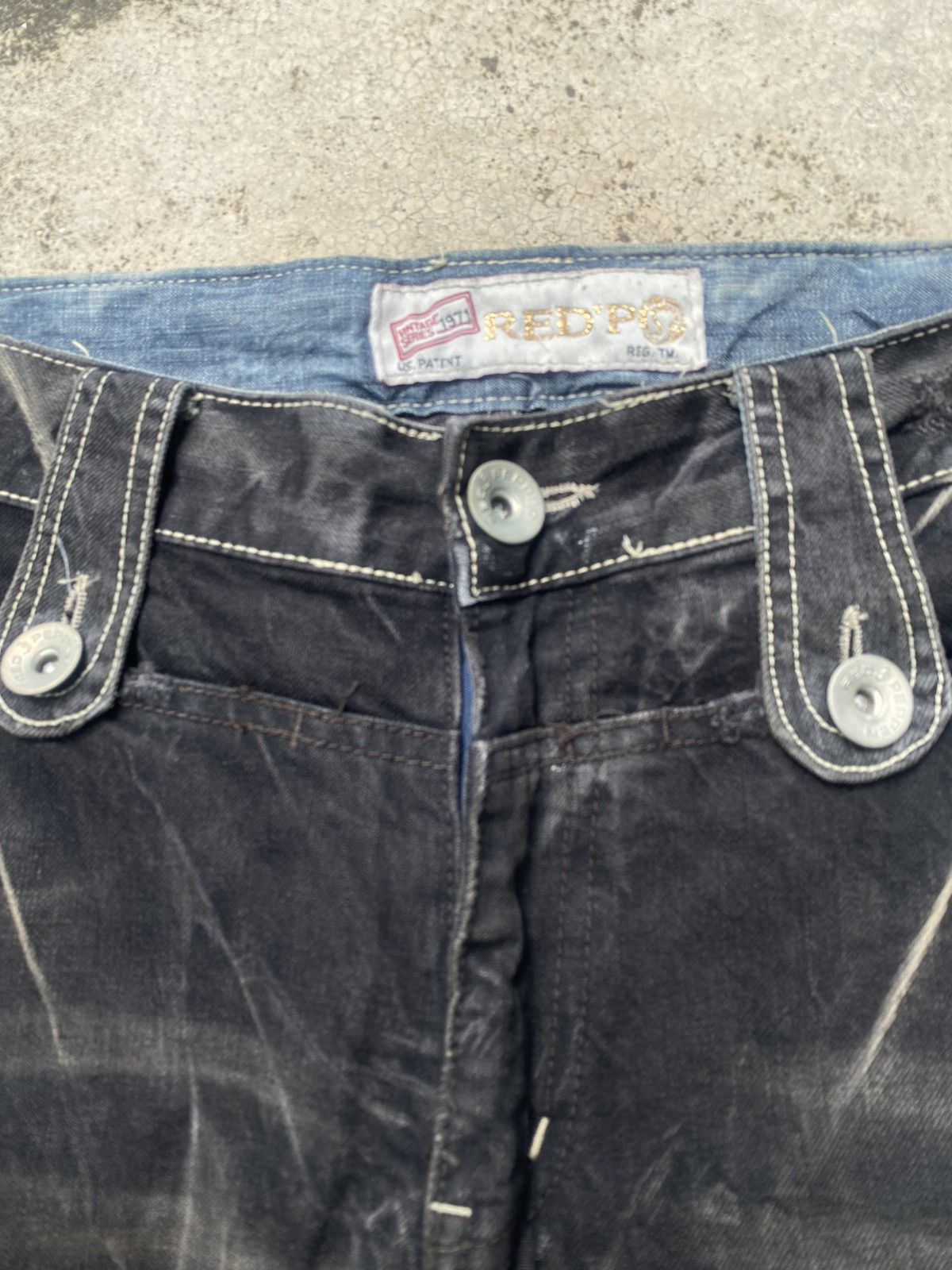 If Six Was Nine × Japanese Brand Red Pepper Faded Clawmark Boro Straight cut Jeans Size US 32 / EU 48 - 5 Thumbnail