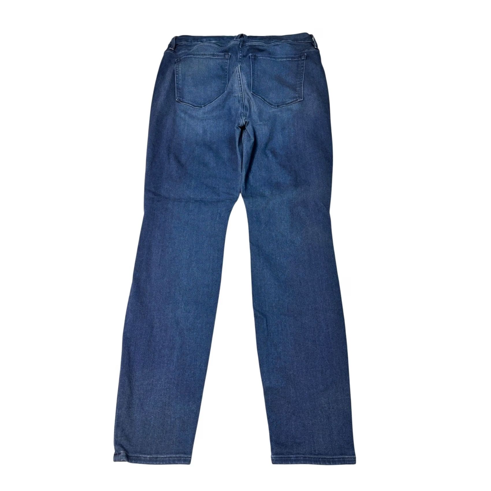 Good American Good American Womens High Rise Skinny Jeans Dark Wash Blue 16W 28in Inseam 5-Pocket Stretch Logo Size 38" / US 16 / IT 52 - 5 Thumbnail