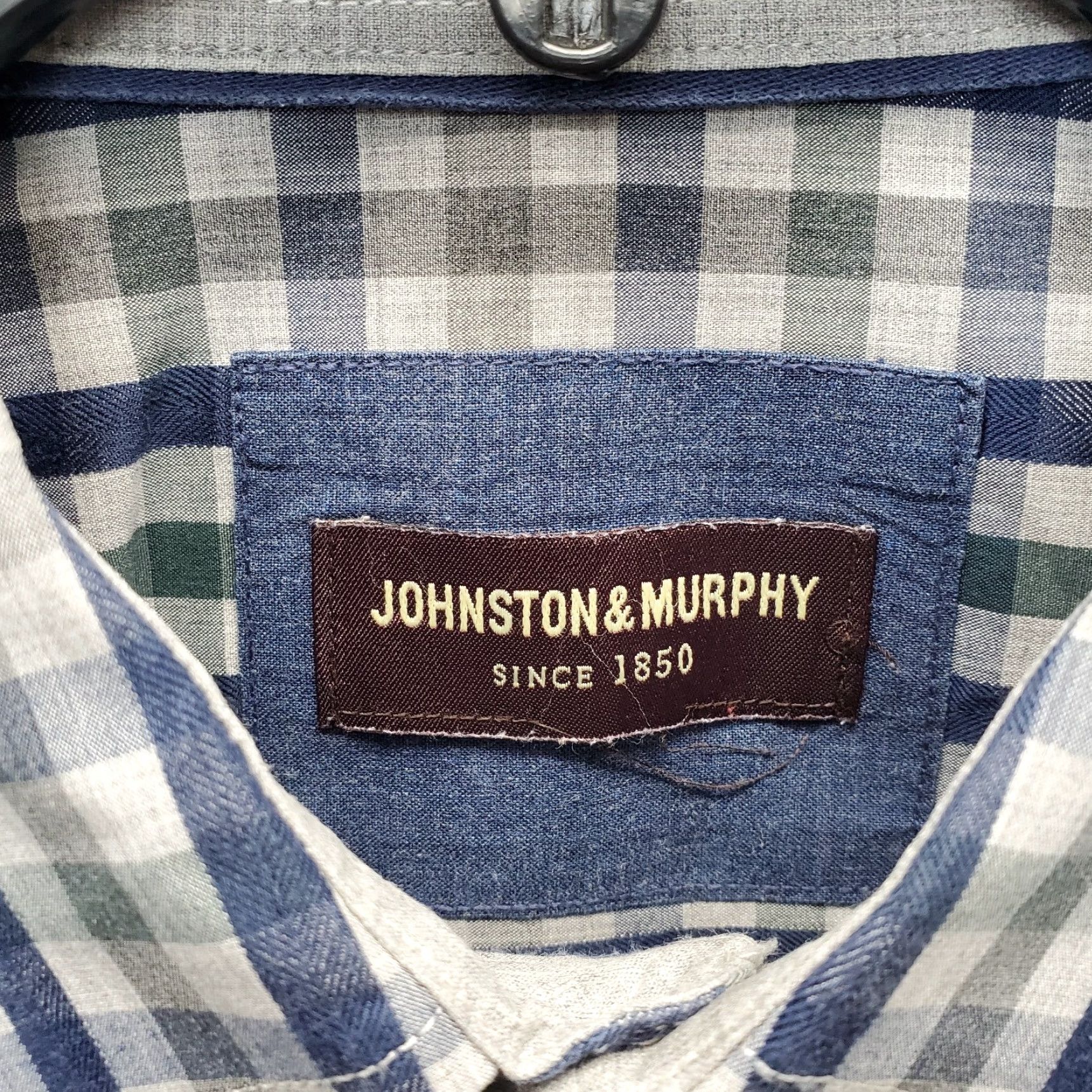Johnston & Murphy Johnston & Murphy Shirt Mens L Multi Plaid Button-Down Chest Pocket Regular Fit Size US L / EU 52-54 / 3 - 5 Thumbnail