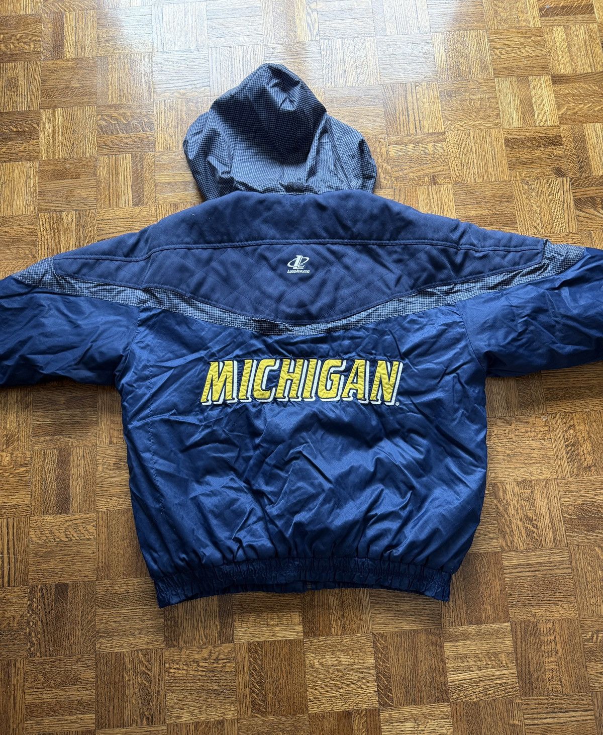 Logo Athletic Vintage 90s University of Michigan Logo Athletic Puffer Coat Size US XL / EU 56 / 4 - 2 Thumbnail