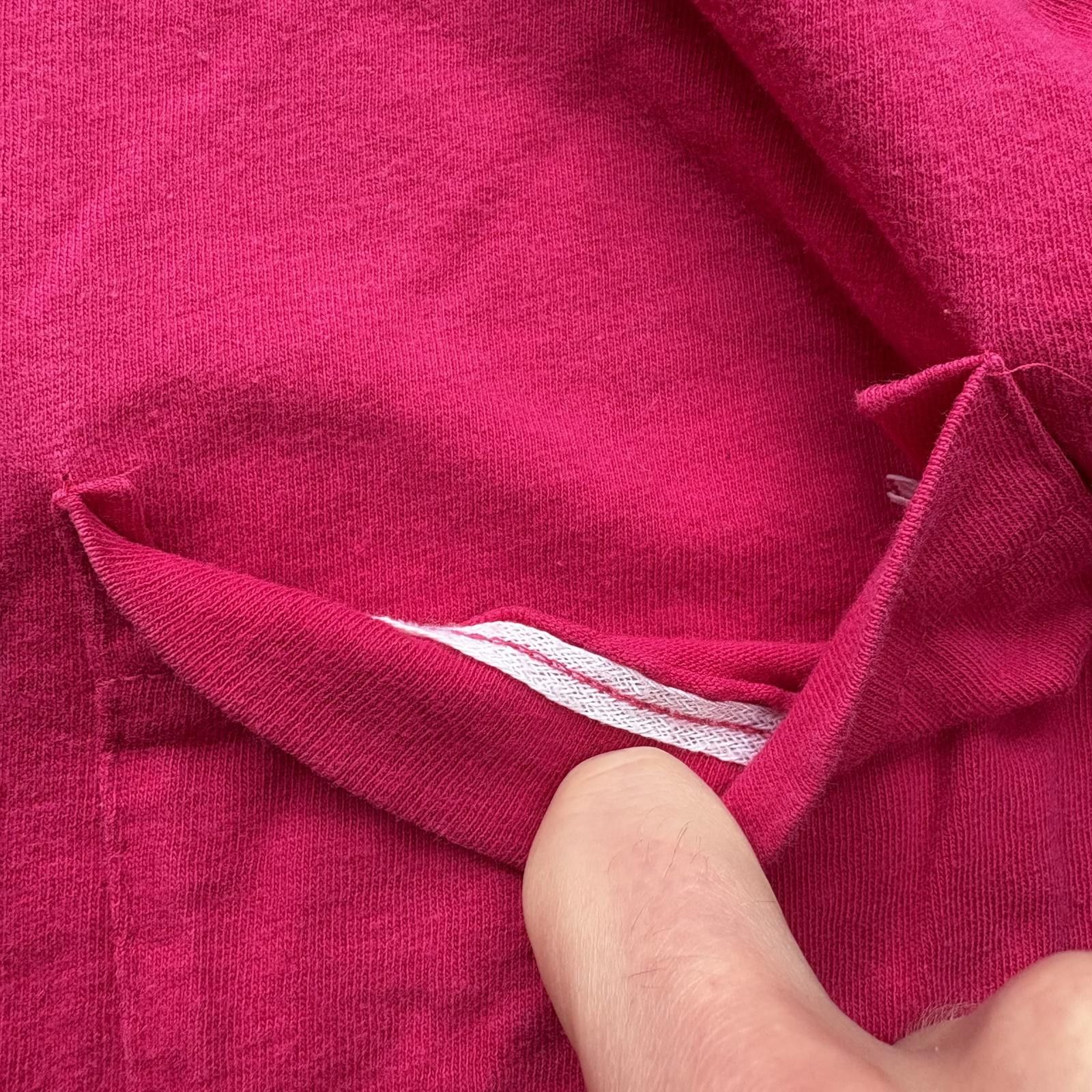 Fruit Of The Loom Vintage 90s Blank Pink Selvedge Pocket Grunge Skater Shirt Size US XL / EU 56 / 4 - 2 Thumbnail