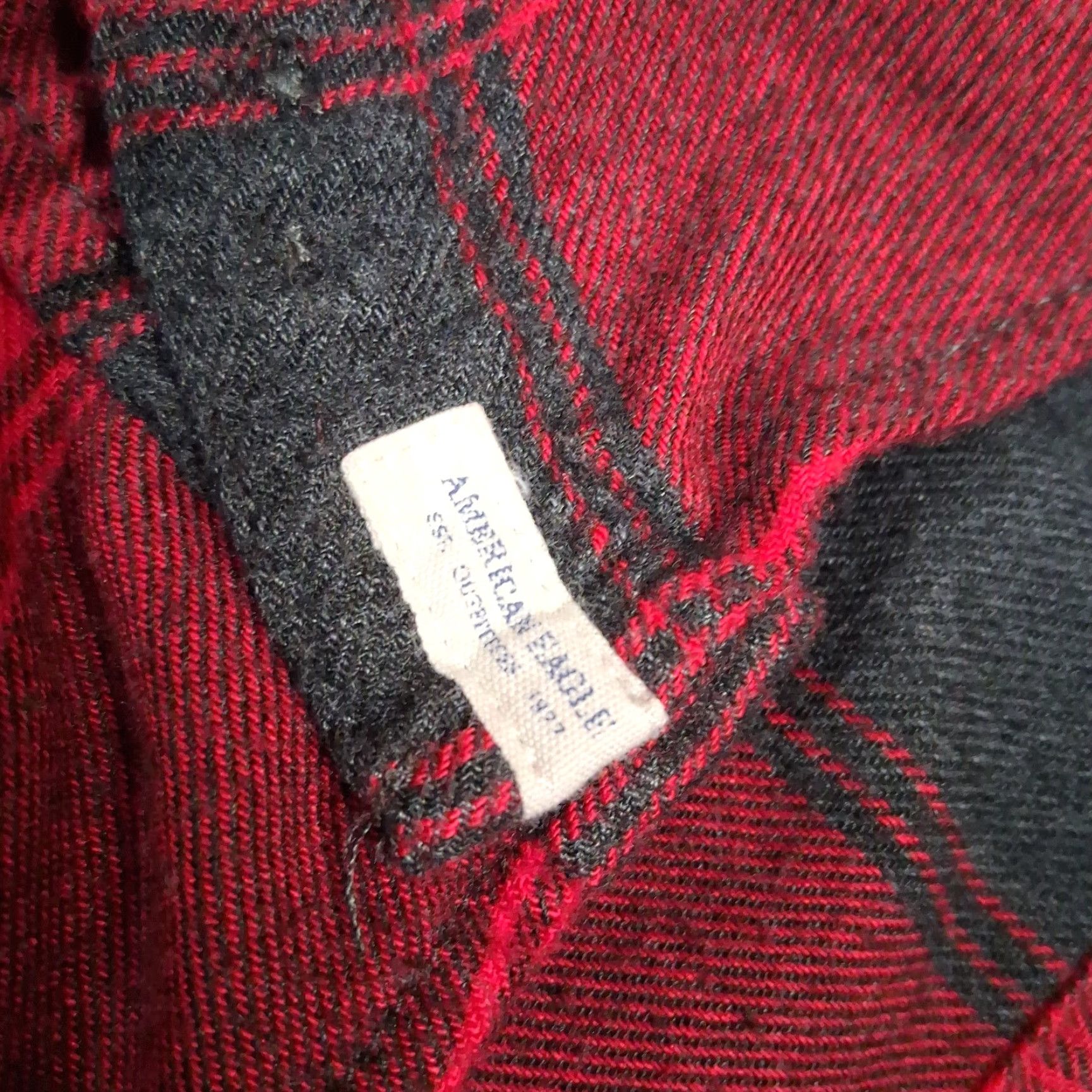 Vintage Reworked Flannel Shirt Women S Red Plaid Long Sleeve Button-Up Patches Upcycled Cozy OOAK Speech Heart Pocket Button-Up Shirt Size S / US 4 / IT 40 - 4 Thumbnail