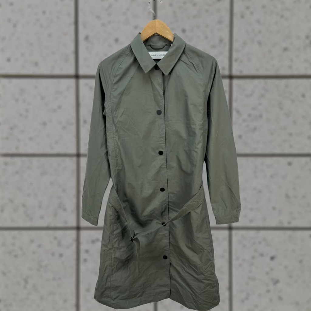 Uniqlo Uniqlo X Lemaire Rain Trench Coat Jacket Womens XS/S Olive Brown Nylon Belted Long Sleeve Snap Closure Water-Resistant Trench Coat Womens XS S Size XS / US 0-2 / IT 36-38 - 1 Thumbnail