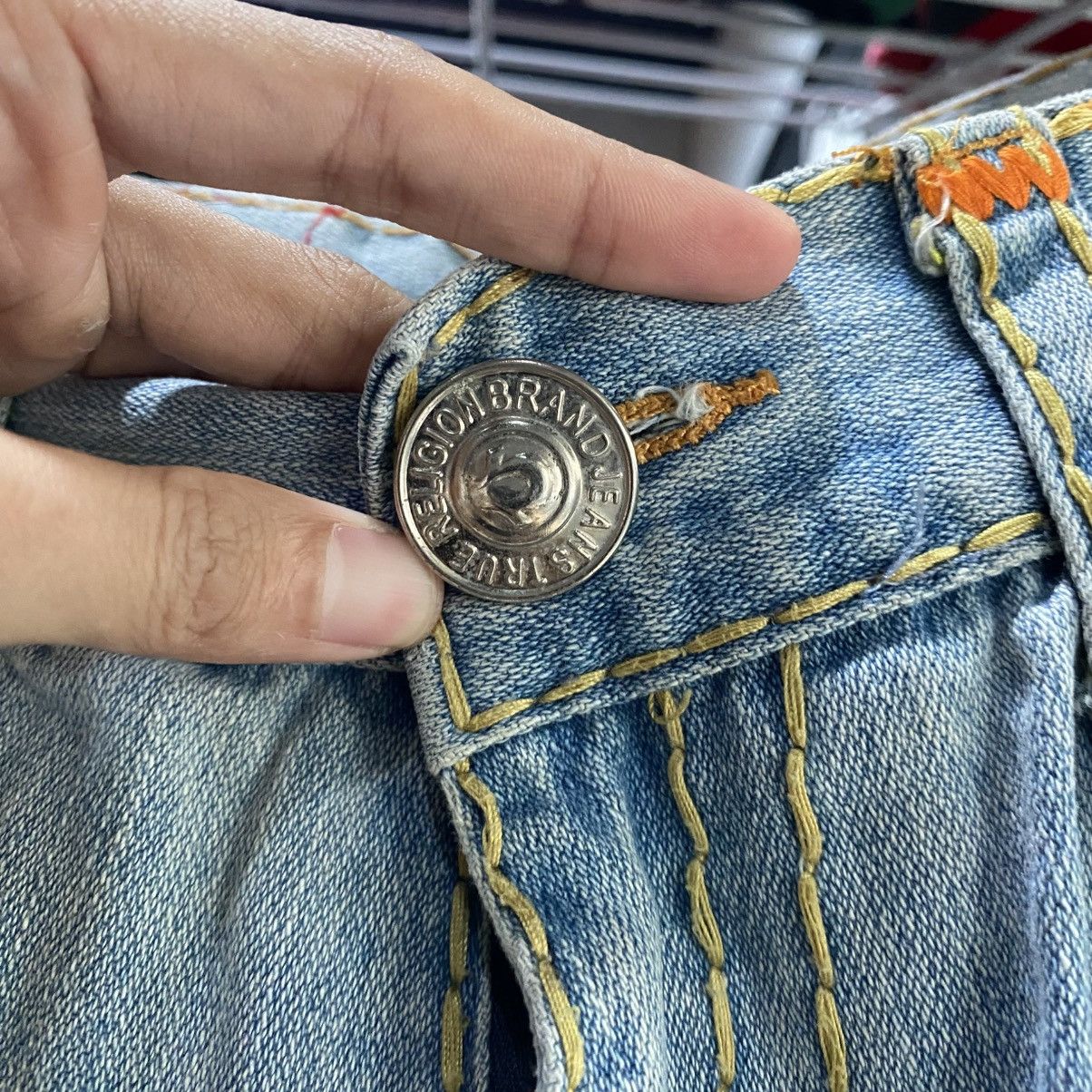 True Religion 2000s True Religion Joey Super T Bold Stitch Flared Jeans Size US 34 / EU 50 - 14 Thumbnail