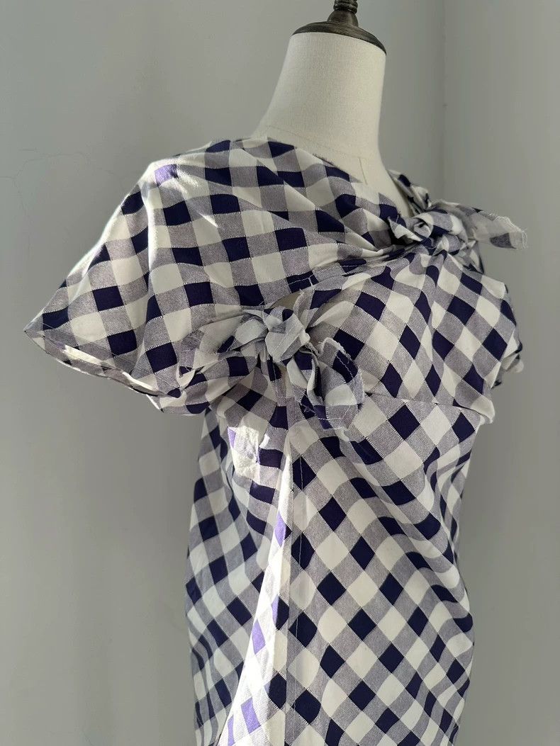 Comme des Garcons Comme Des Garcons Threaded little knot plaid top Size M / US 6-8 / IT 42-44 - 2 Thumbnail