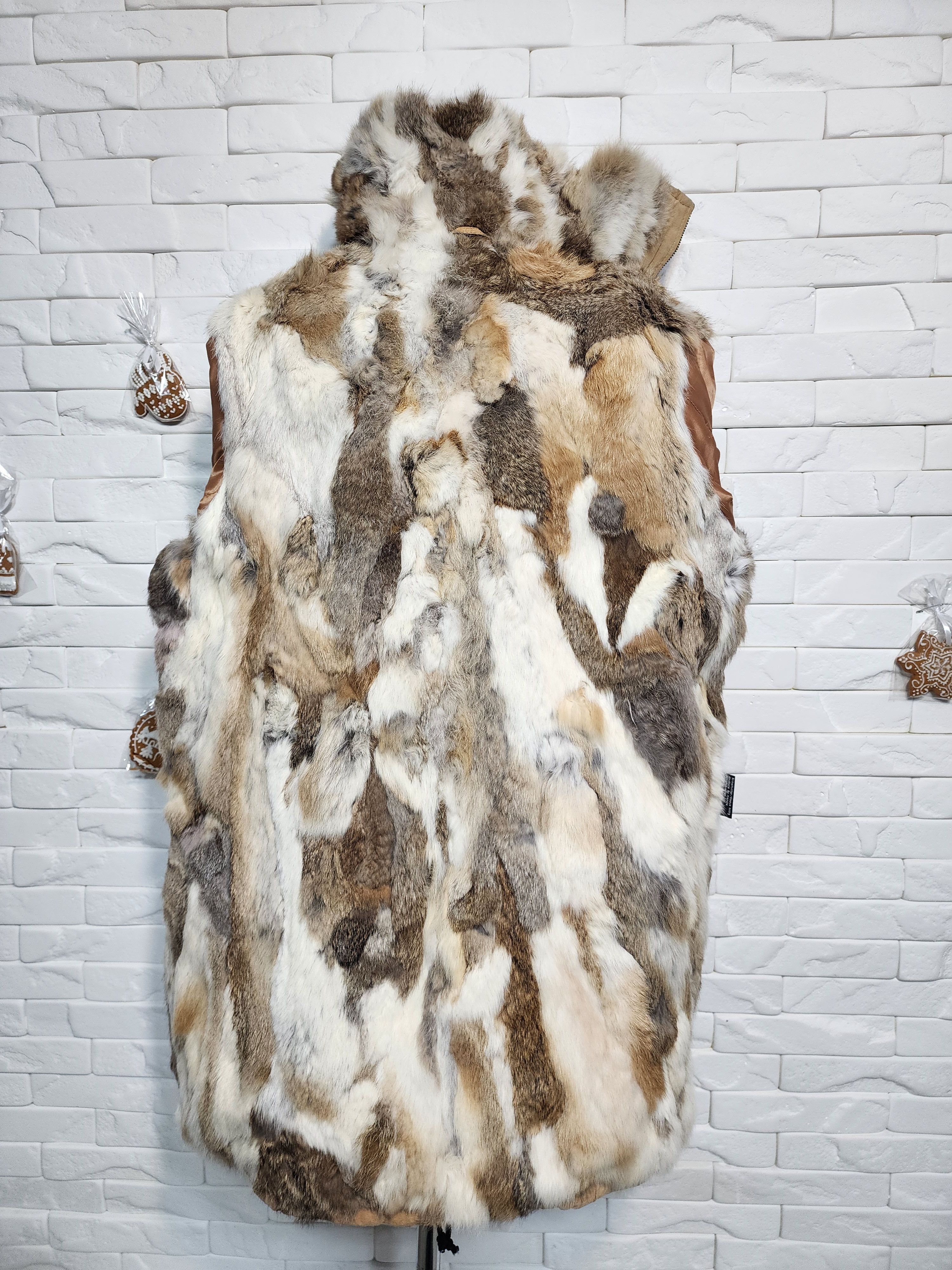 Other Brown Fur Coat: Genuine Fur. Women's Warm Suede Jacket. Size XL / US 12-14 / IT 48-50 - 7 Thumbnail
