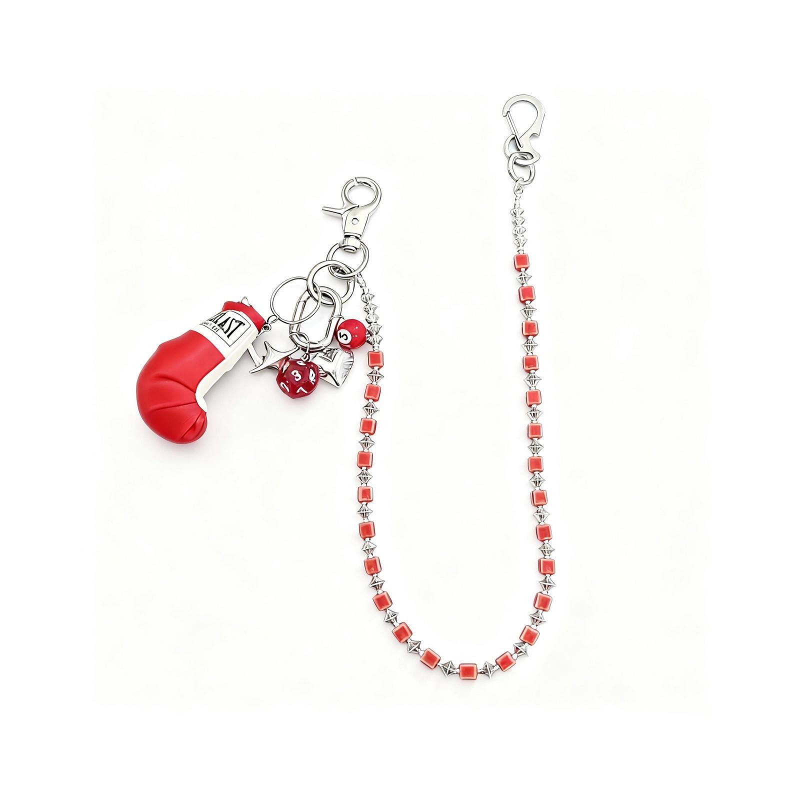 Jewelry Boxing Glove Wallet Chain, Beaded Accessory Size ONE SIZE - 5 Thumbnail