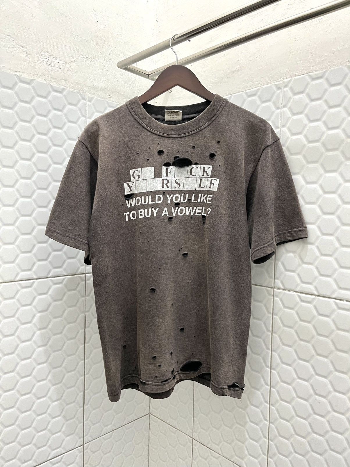 Vintage Go Fuck Your Self Thrashed Disstresed Faded Shirt ERD Size US M / EU 48-50 / 2 - 1 Thumbnail