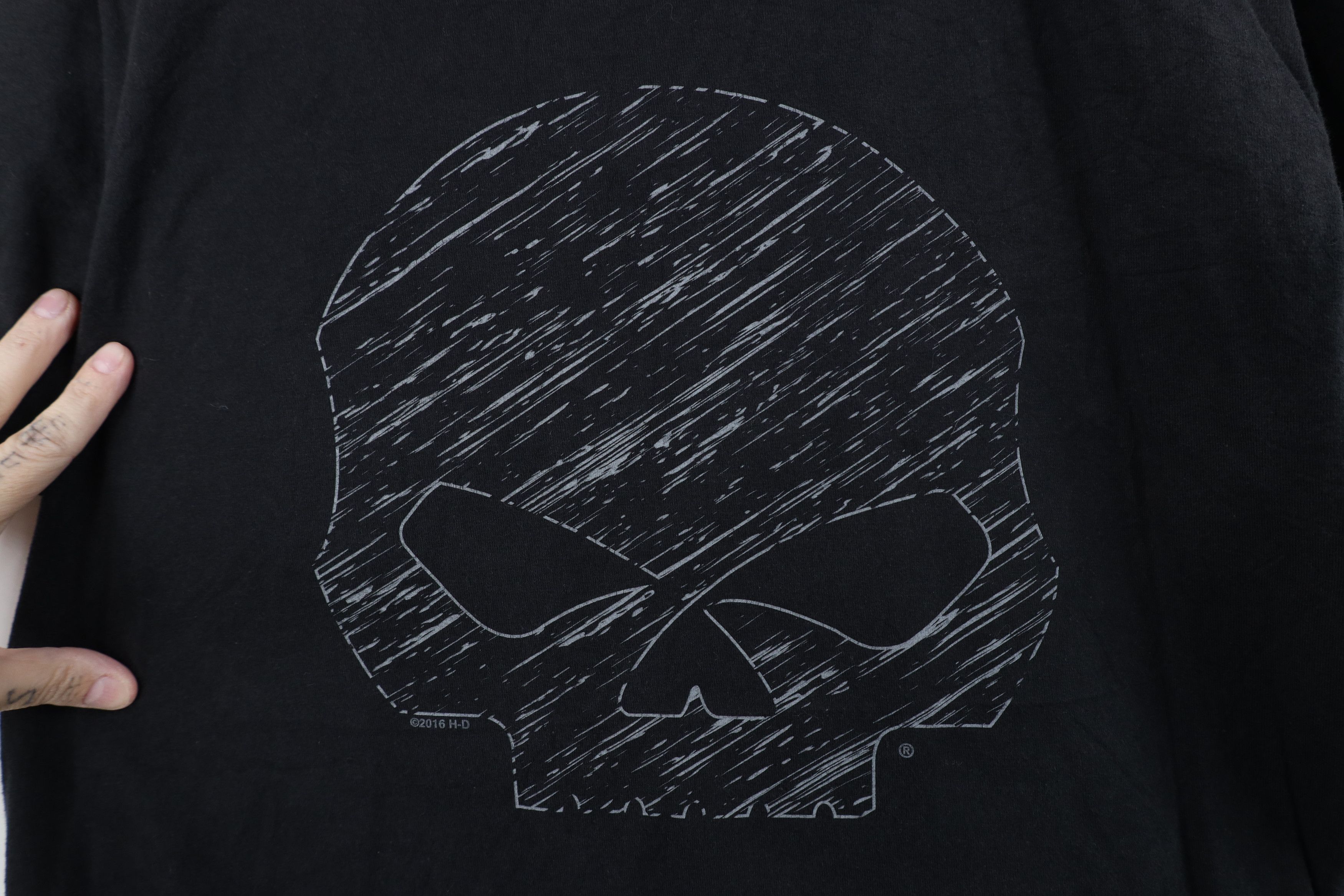Harley Davidson Vintage Y2K Harley Davidson Skull Skeleton T-Shirt Black Size US M / EU 48-50 / 2 - 6 Thumbnail