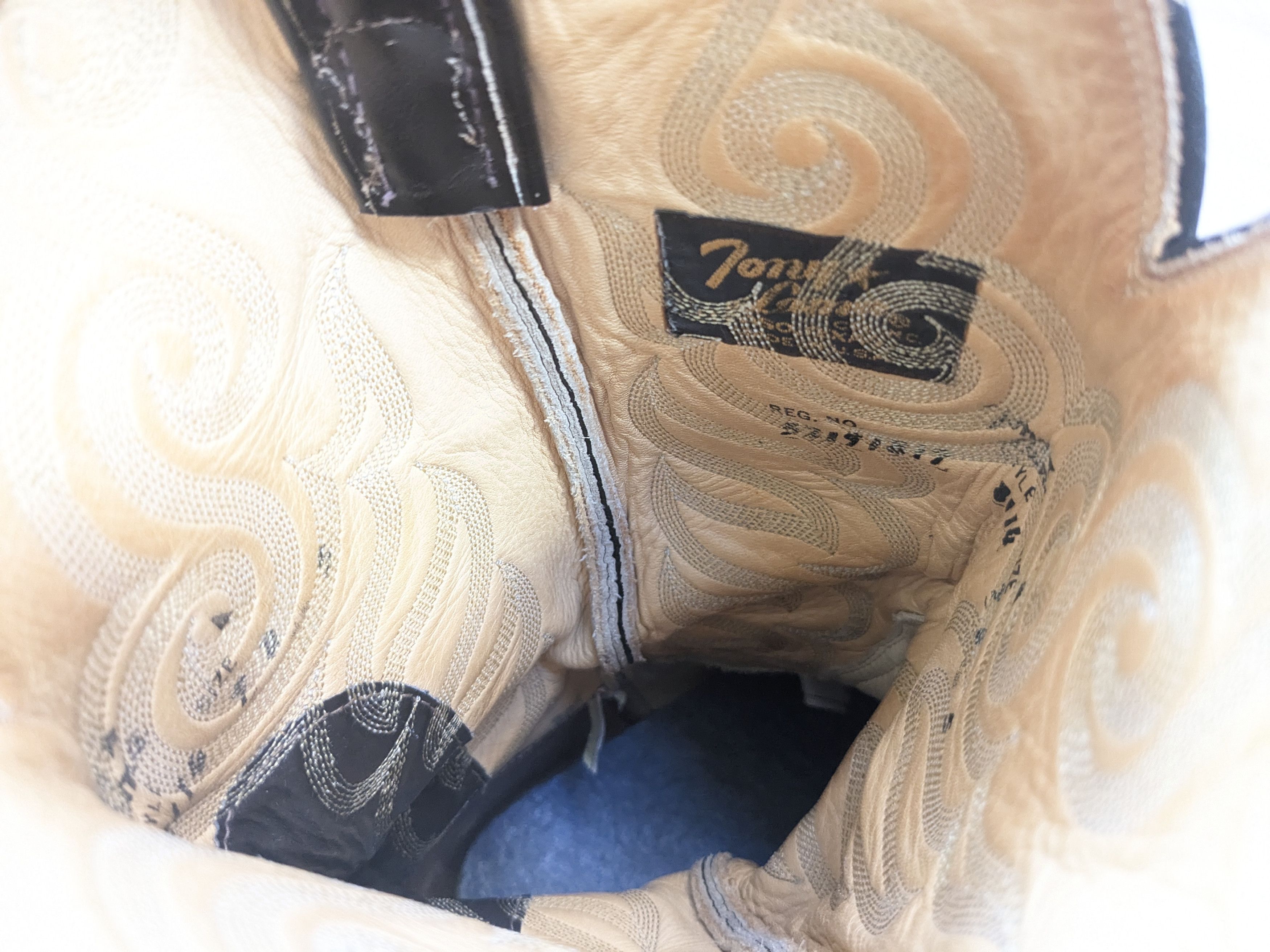 Tony Lama Tony Lama Cowboy Boots Snakeskin Python Tan Black Leather 9 Size US 9 / EU 42 - 8 Thumbnail