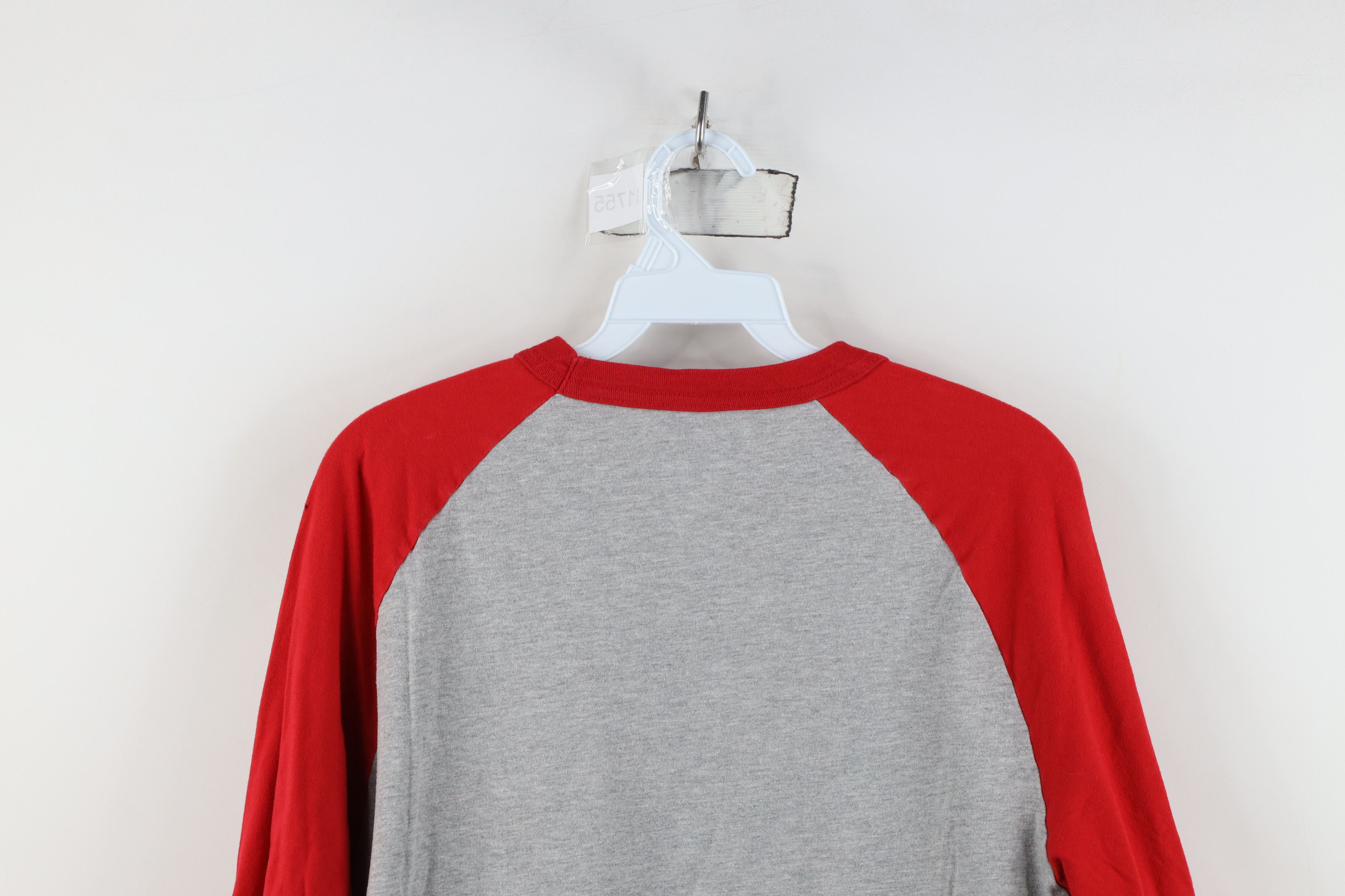 Adidas Vintage Y2K Adidas Block Baseball Raglan T-Shirt Gray Red Size US M / EU 48-50 / 2 - 12 Thumbnail