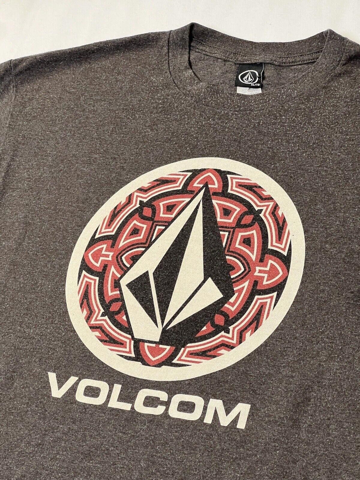Volcom VTG Volcom Mens Shirt XL Gray T-Shirt Circle Corp Size US XL / EU 56 / 4 - 2 Thumbnail